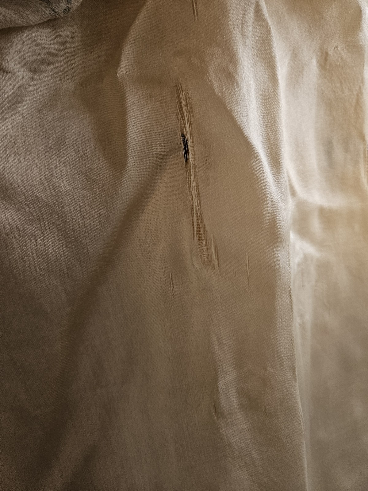 1920s Ivory Satin & Sheer Flapper Party Dress Metallic Beaded sleeveless