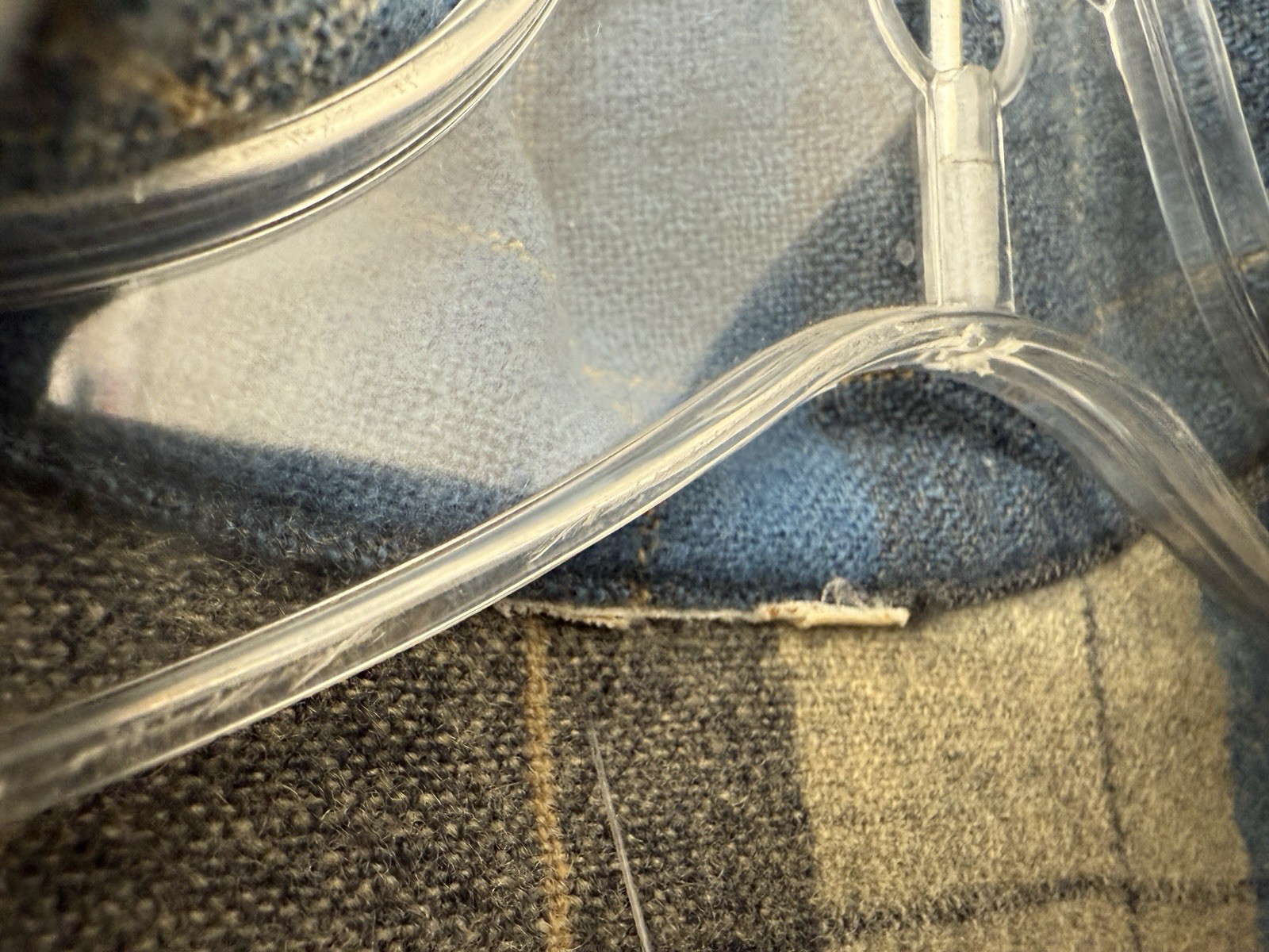 True Vintage 1950s/1940s era pendleton style 49er jacket blue grey plaid S/M