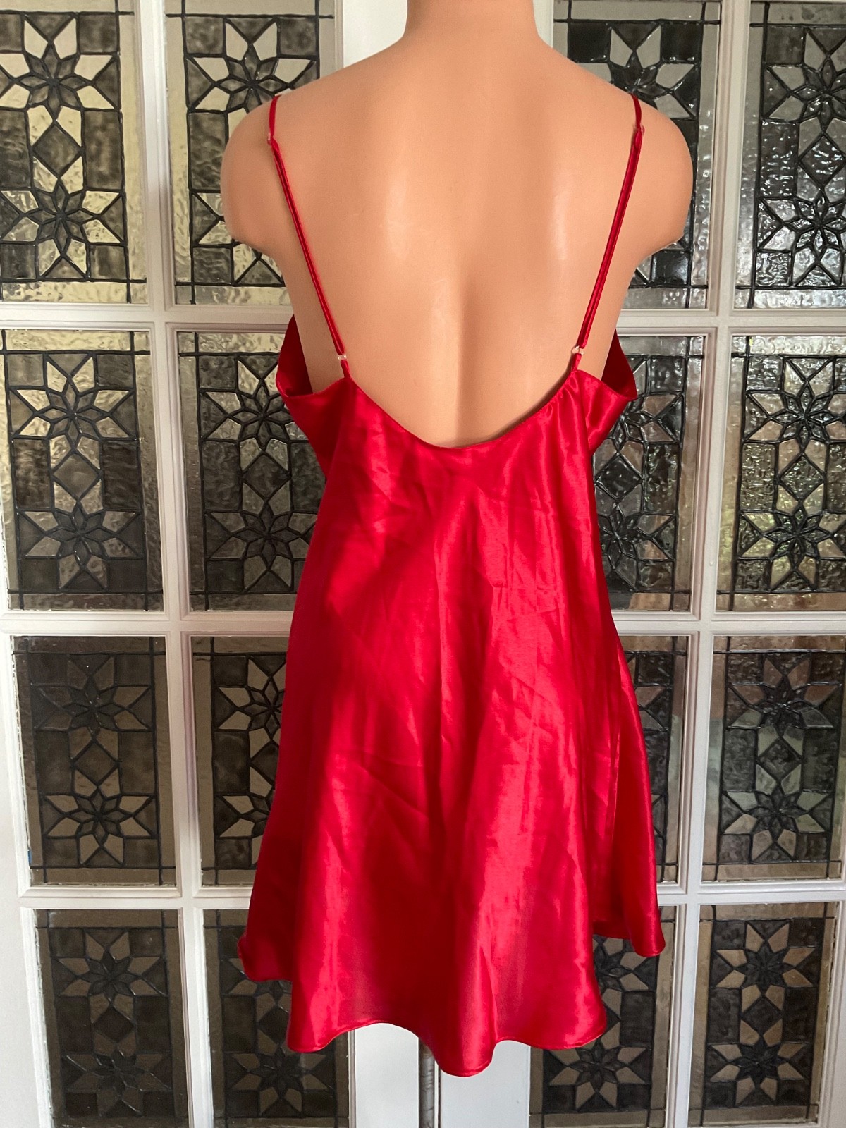 Vintage Frederick’s of Hollywood Silky Red Nightie Nightgown Sz. M