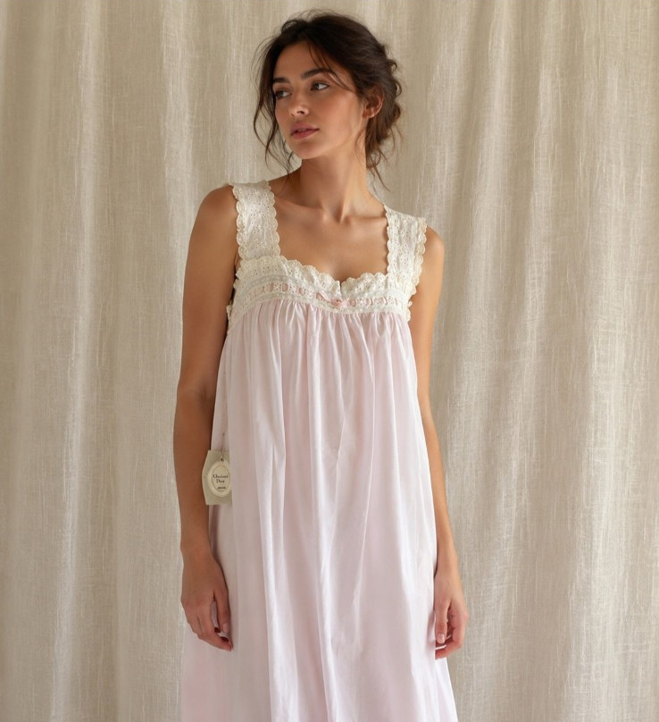 Vintage Christian Dior Dress Nightgown Lace with a bow R20