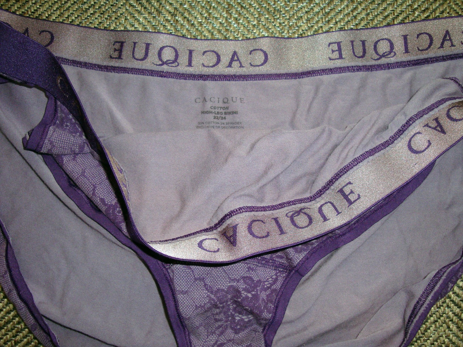 Cacique 22/24 Cotton High Leg Bikini & Extra Soft Cheeky Panty Vintage Black Lot