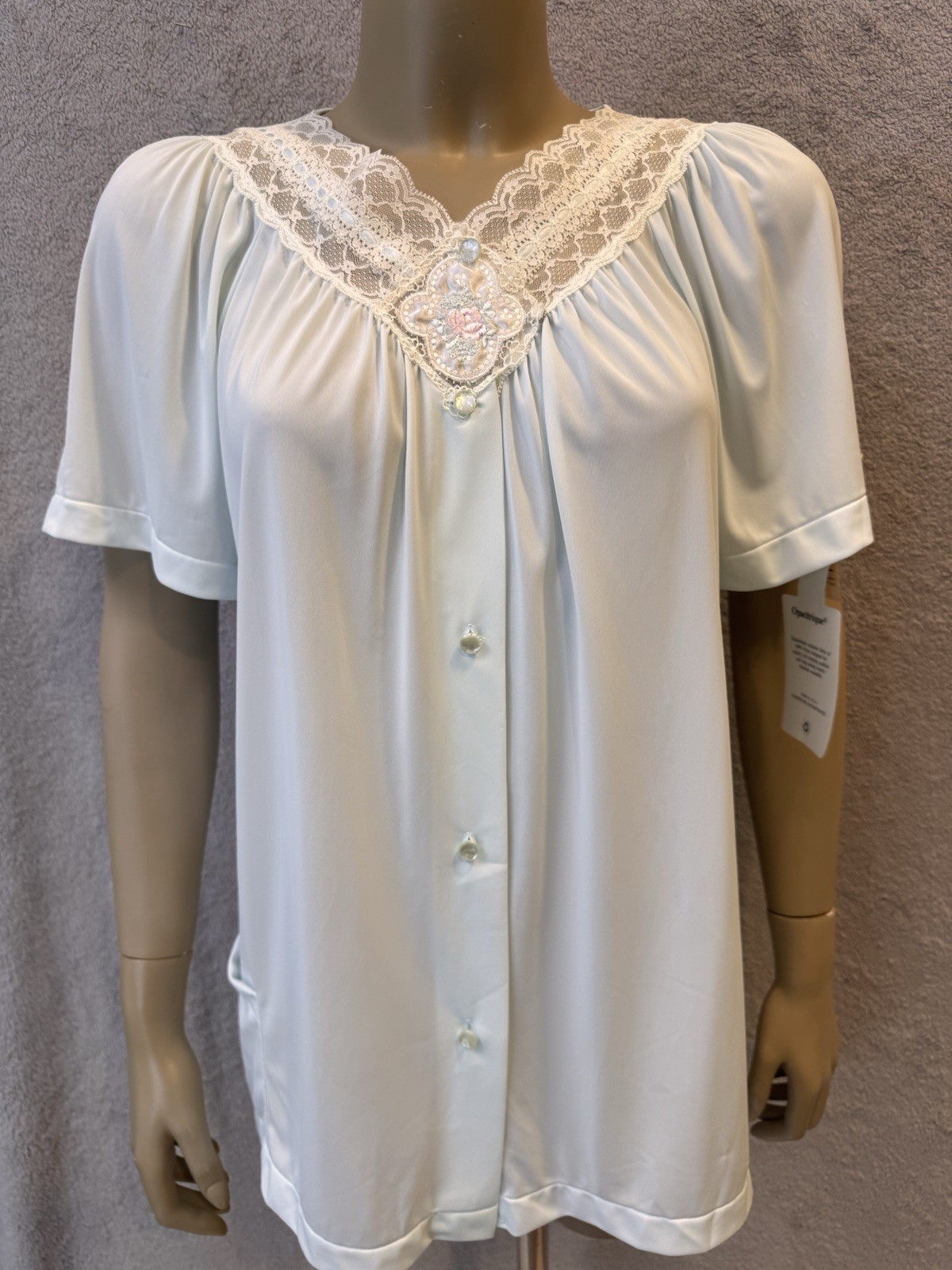 UNWORN Shadowline Pajama Set, Pants/Top Cottagecore Lace Feminine S/M Vtg 1990&rsquo;s
