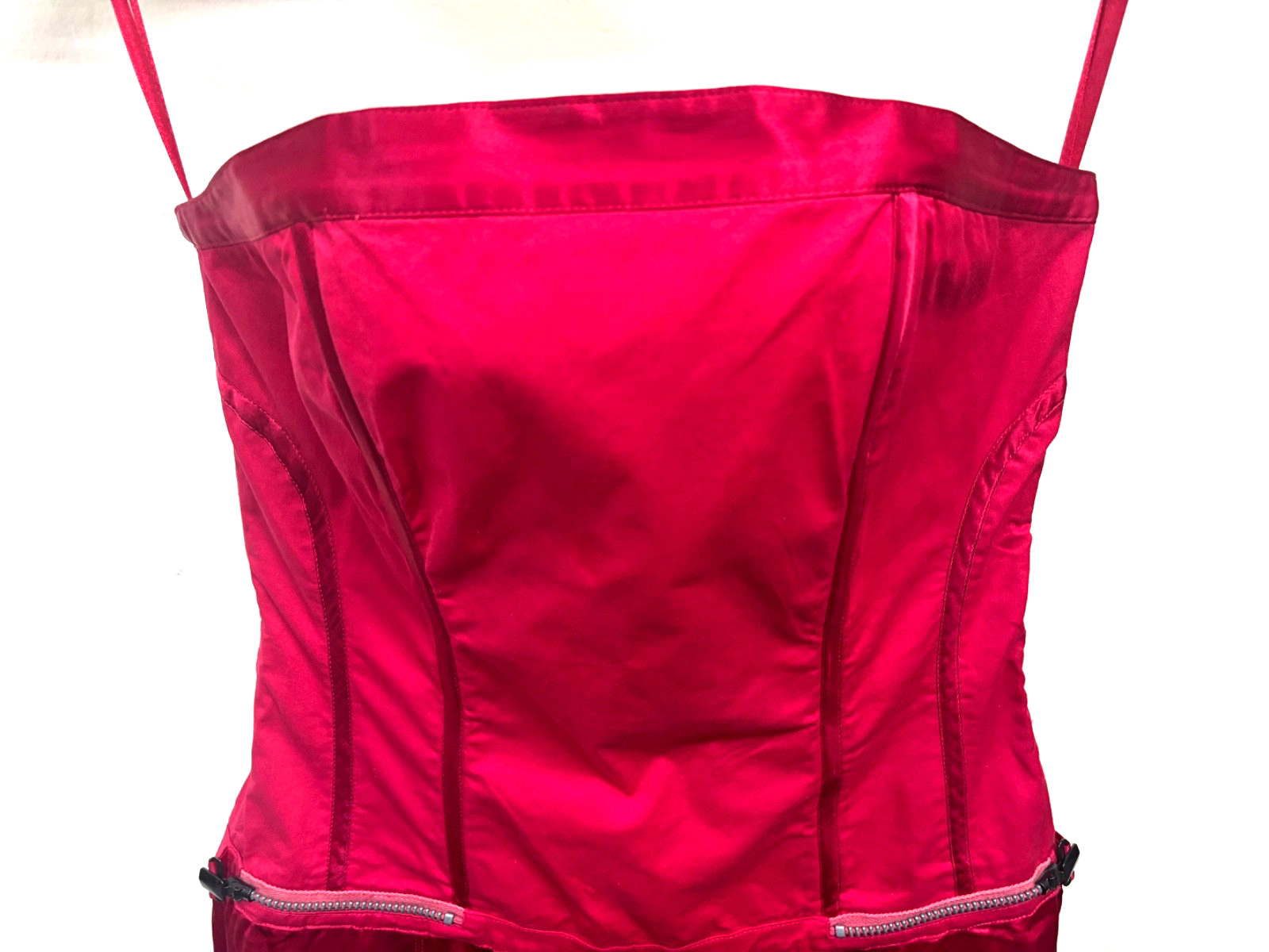 Ted Baker Y2K Gothic Witchy Corset Red Bustier Dress Dark Feminine S