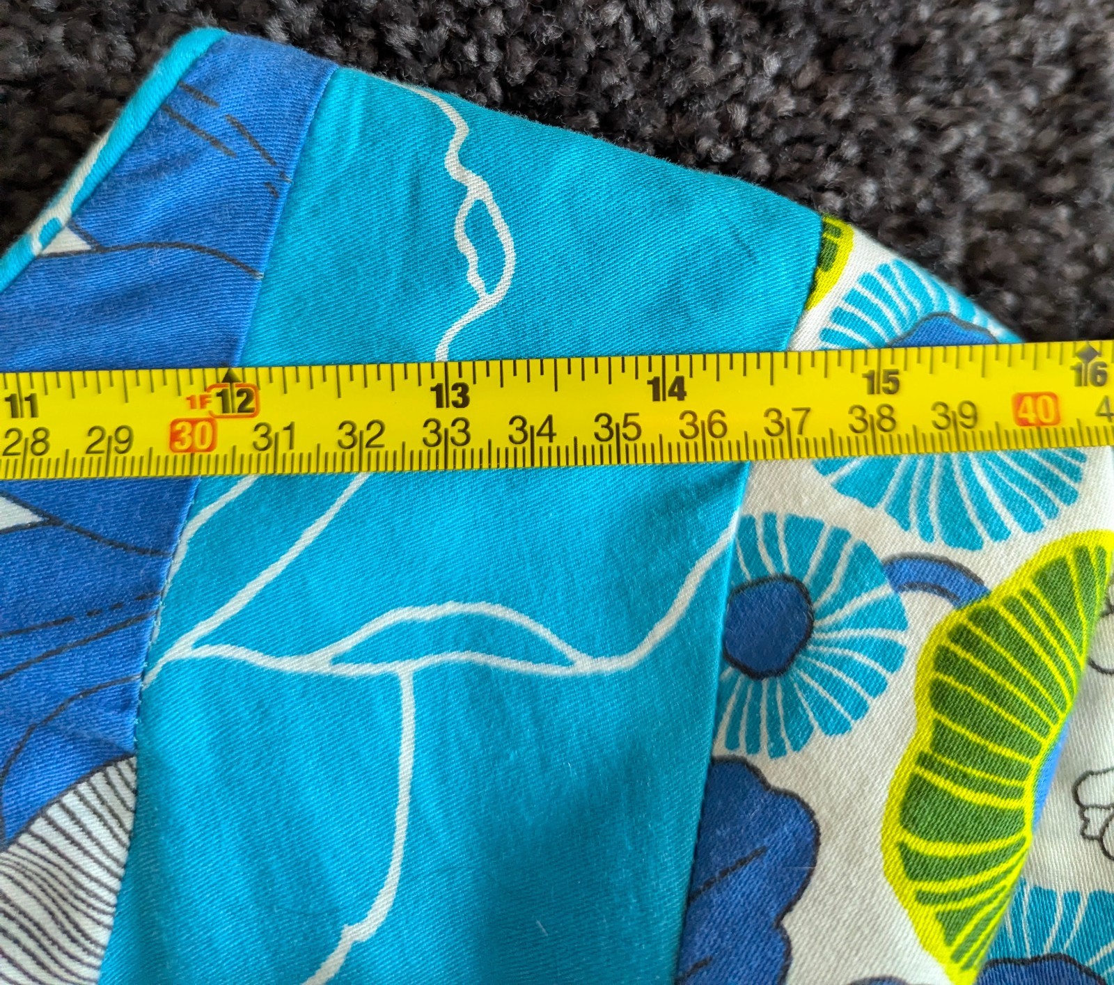 Vintage Lauhala 1970s Hawaiian MuuMuu Aloha Dress Ankle Maxi Sz 10 Blue Train