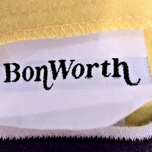 BonWorth Embroidered Lighthouse Vintage Shirt Yellow L Petite 90s Grandma