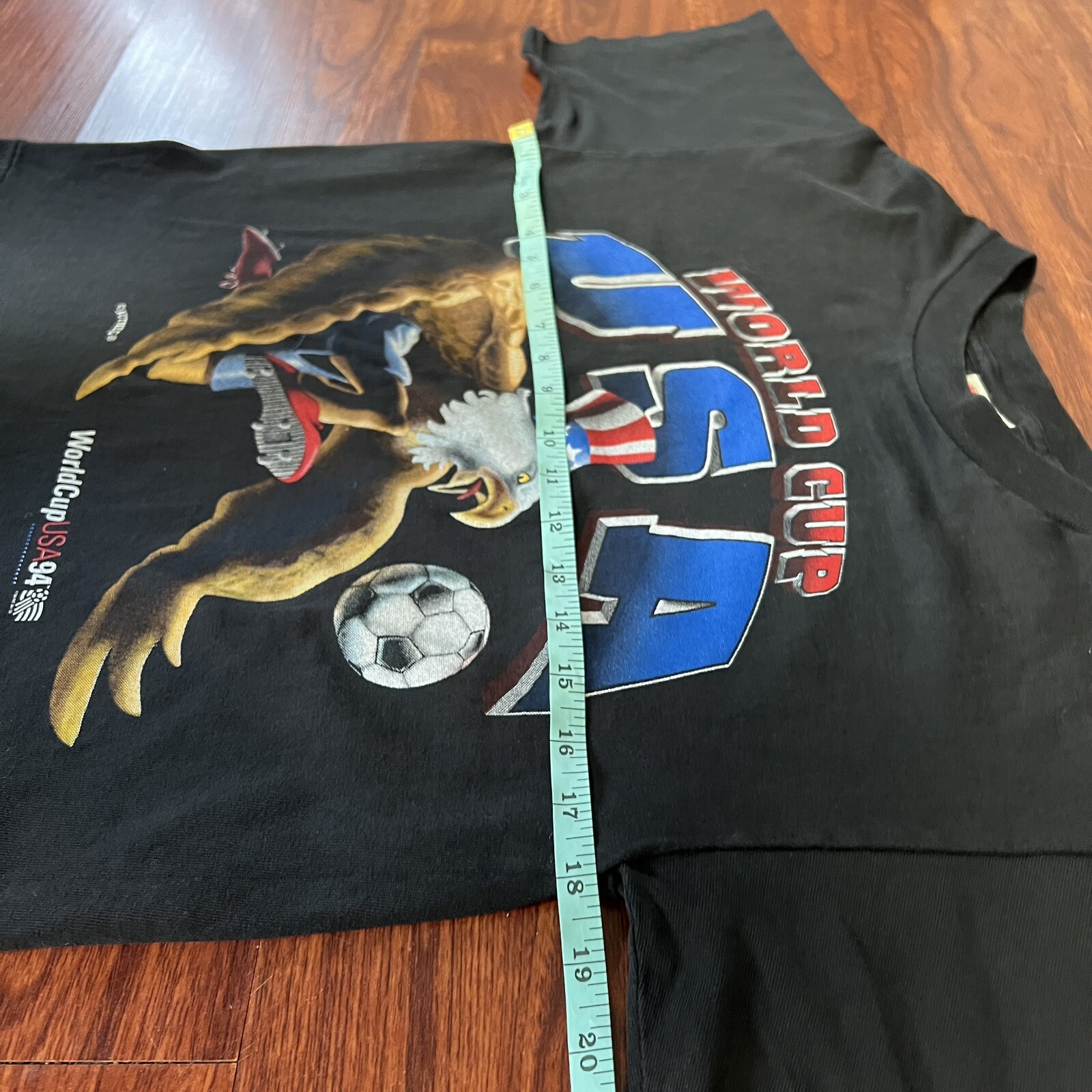 Vintage World Cup USA Eagle Nutmeg T-Shirt United States FIFA 1994 90s Sz Small