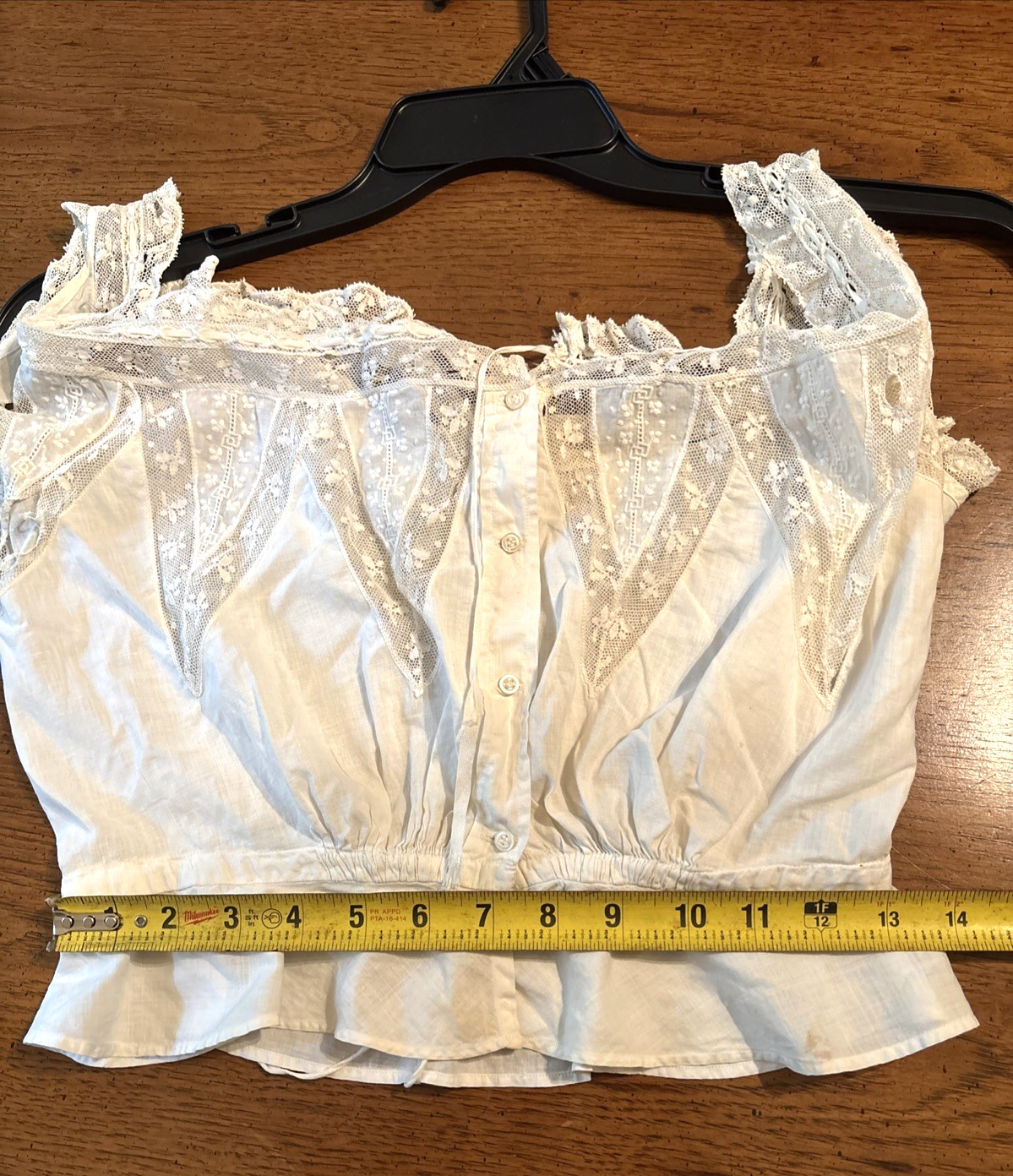 ANTIQUE VICTORIAN EDWARIAN CAMISOLE CORSET COVER LACE COTTON S Grannycore Read