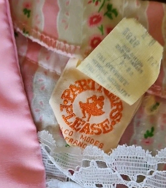 Vtg Partners Please Malco Modes Pink Dress Lace Square Dance Cottage USA Size 8