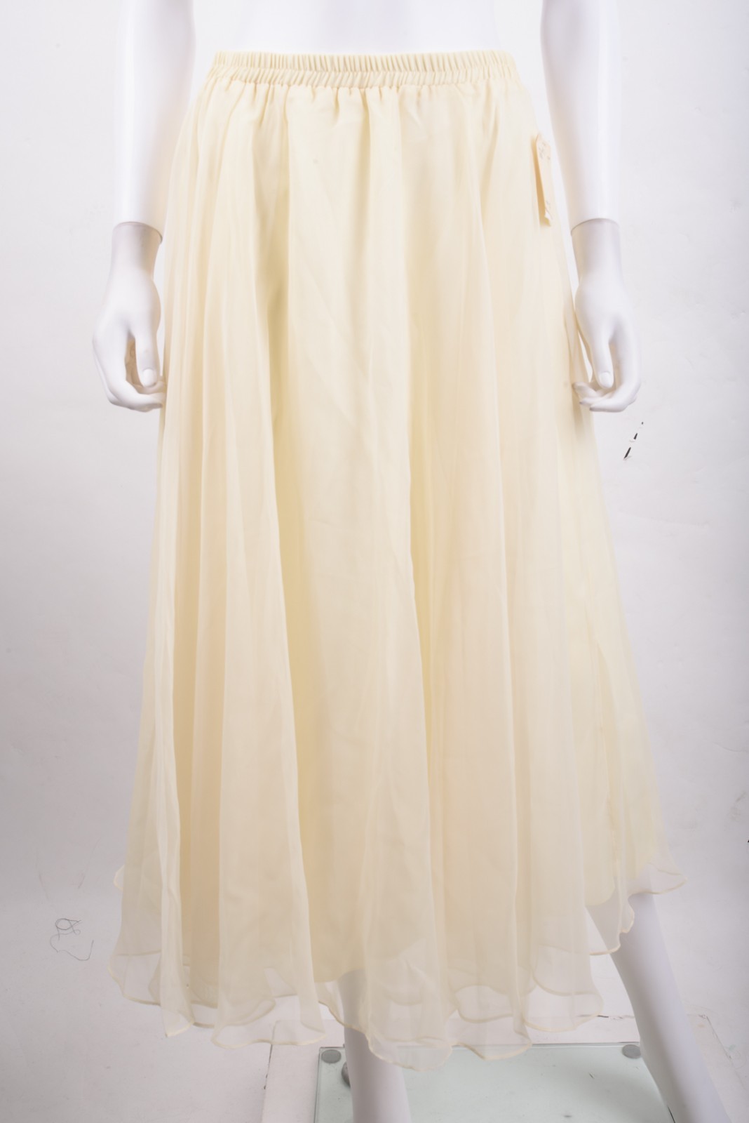 Vintage Talbots Joan Leslie Womans Skirt Size S Ivory Sheer Flowy chiffon NWT