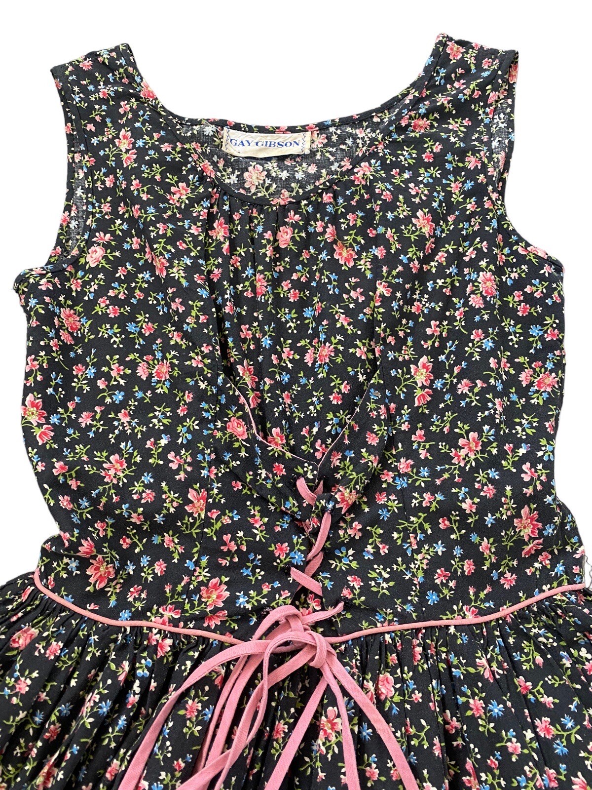 Gay Gibson Cottagecore Dress Corset Milk Maid Coquette Prairie XS-S? 60s 70s