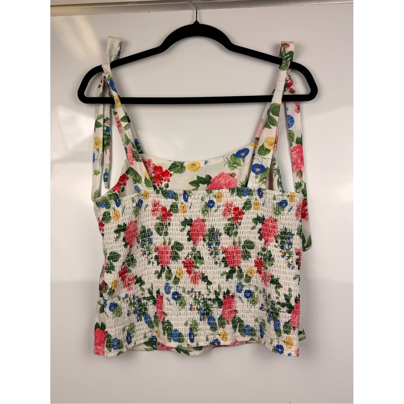 Old Navy Camisole Floral Tie-Shoulder Sleeveless Top Sz L-Summer