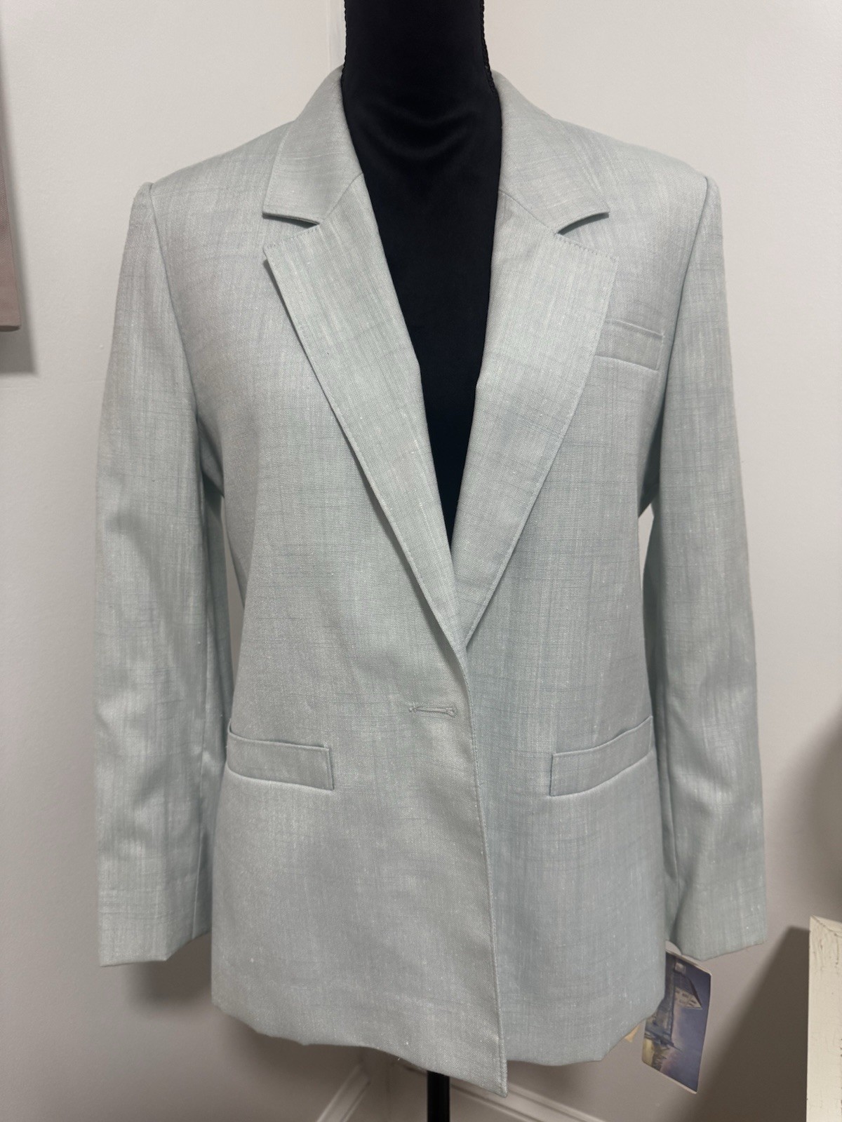 Vtg Country Sophisticates Petite Blazer Jacket Mint Silk Blend USA Petite 12
