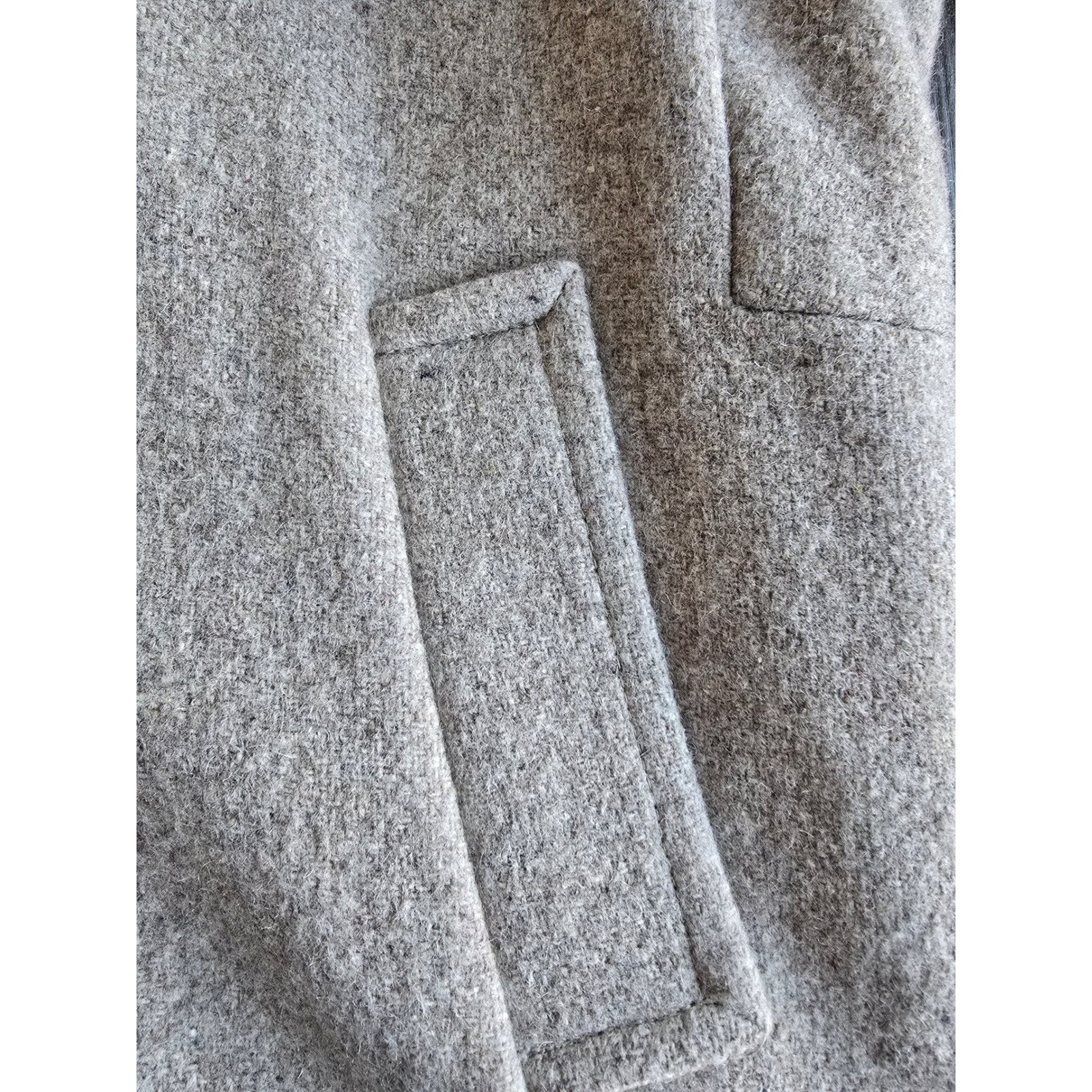 Vintage Unbranded Wool Blend Double Breasted Long Pea Coat Pockets Sz XL