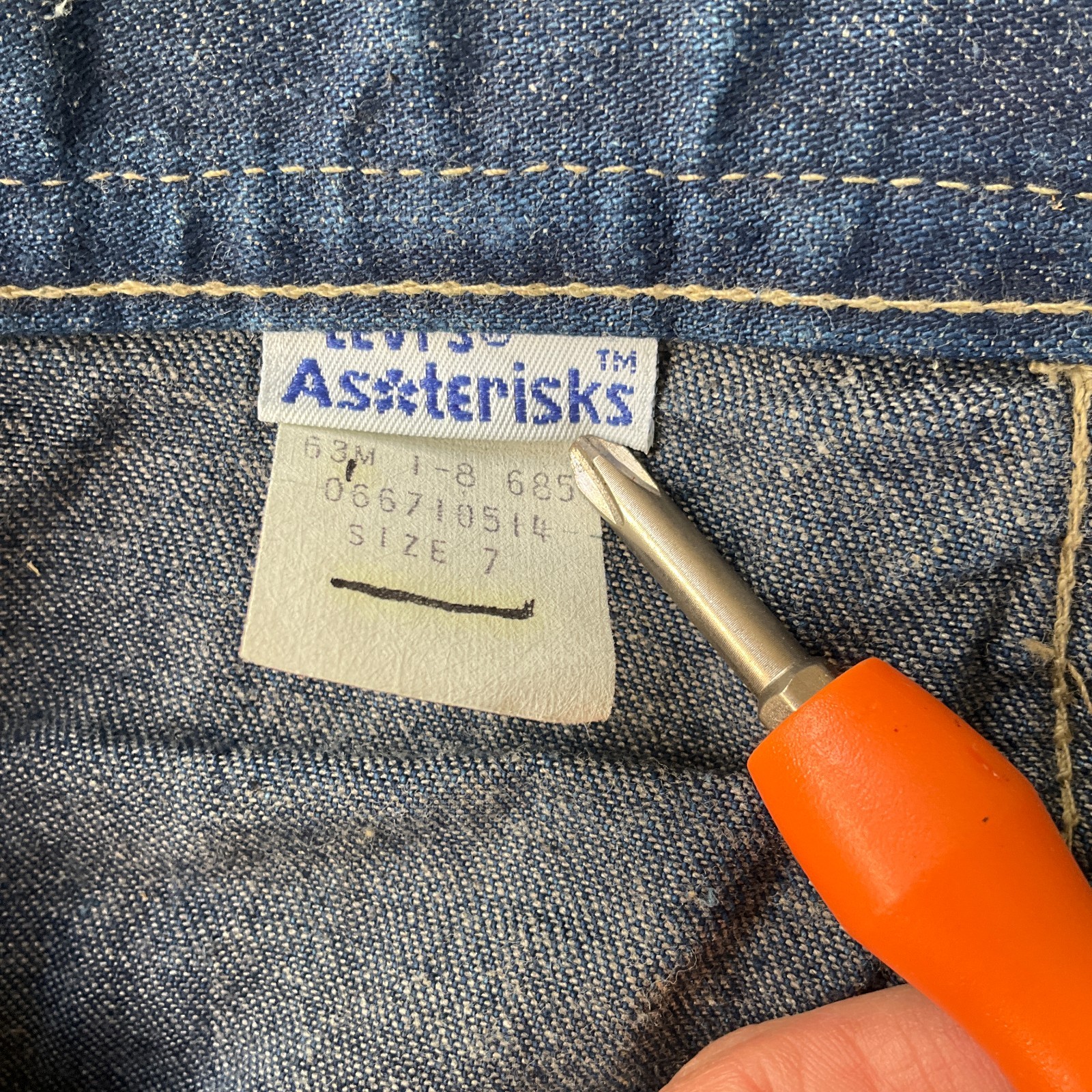 25×33 Vtg 70s Levi’s Asterisks Wide Bell Bottom Jeans Sz 7 Talon USA
