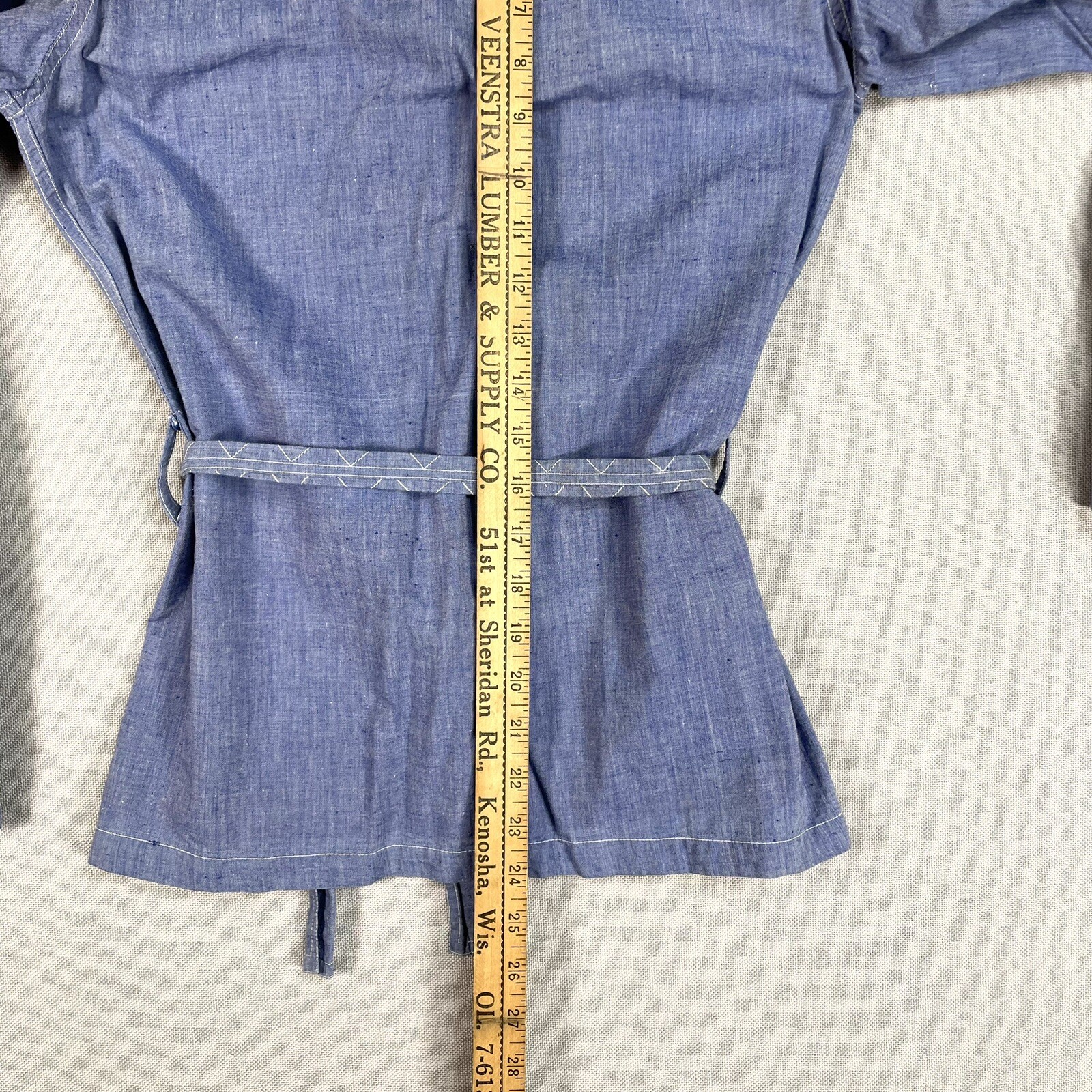 VINTAGE 60s 70s Denim Shirt Size Small Womens Made in India Boho Hippy J23