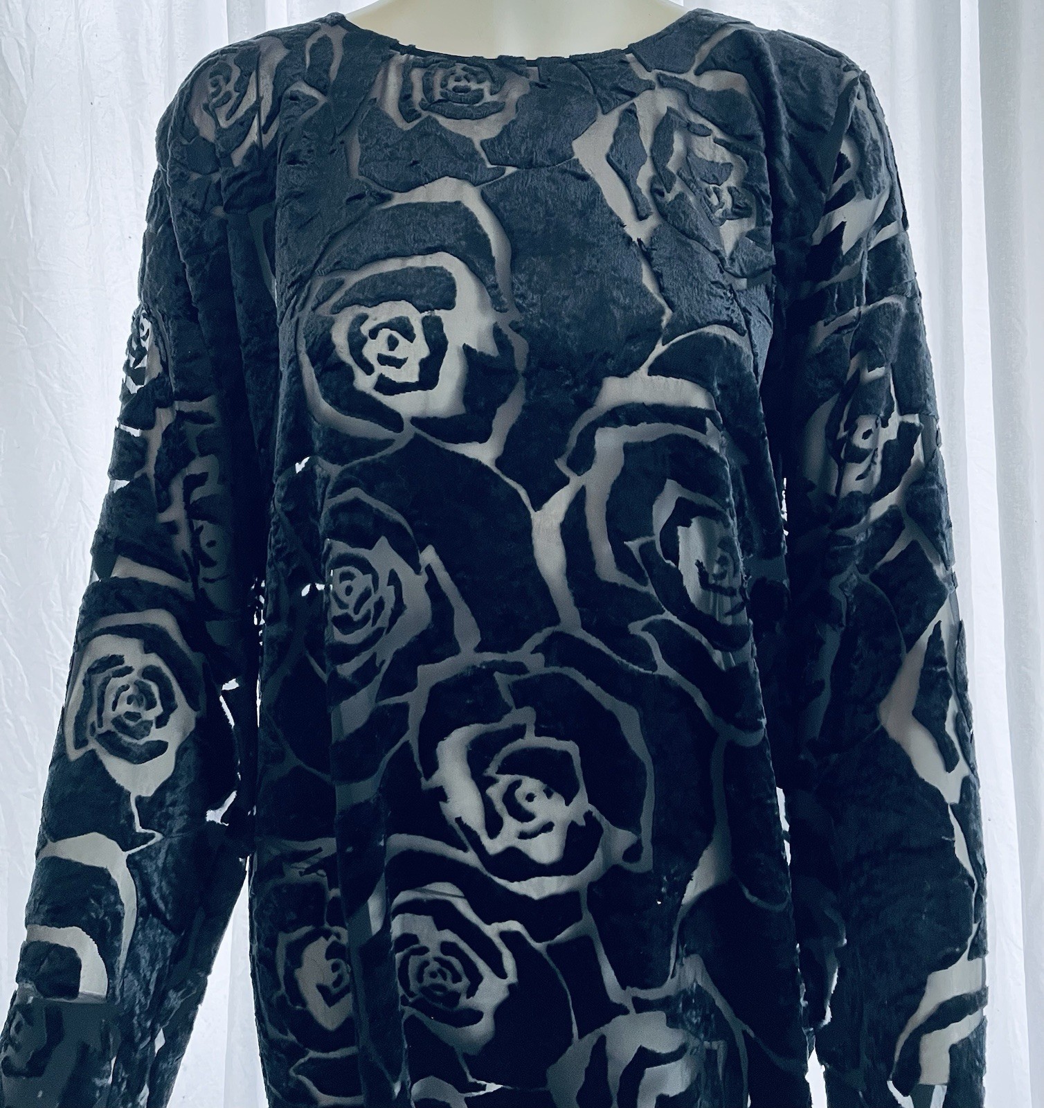 Comme Des Garçons 2012 Junya Watanabe Devore Velvet Mini Dress