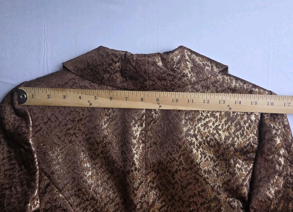 Vtg 80s Neiman Marcus Exclusive Metallic Brocade Skirt Suit Women 4 Dynasty Glam