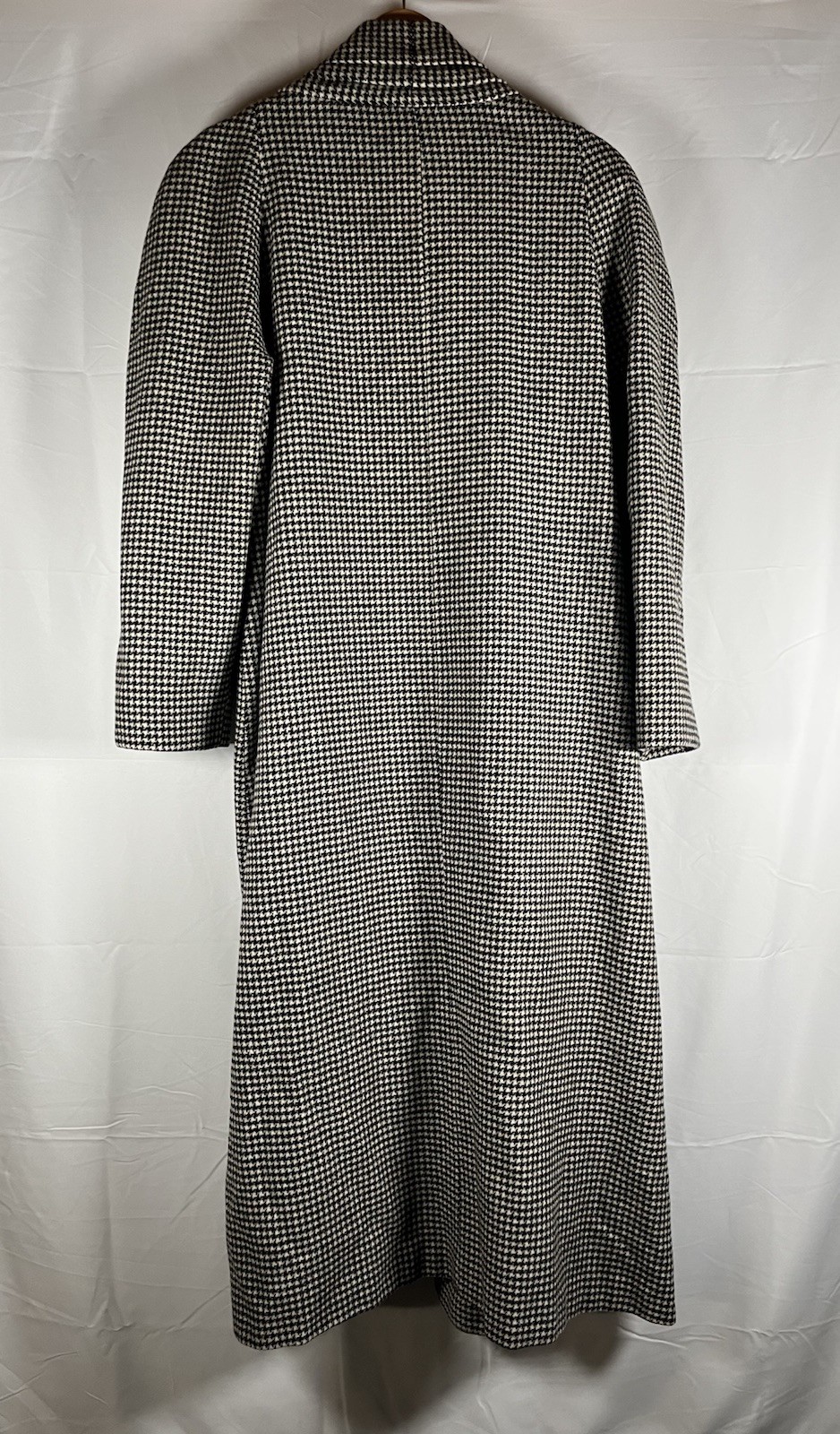 Vintage Portrait Wool Open Front Coat Women’s Houndstooth USA Made *No Size Tag*