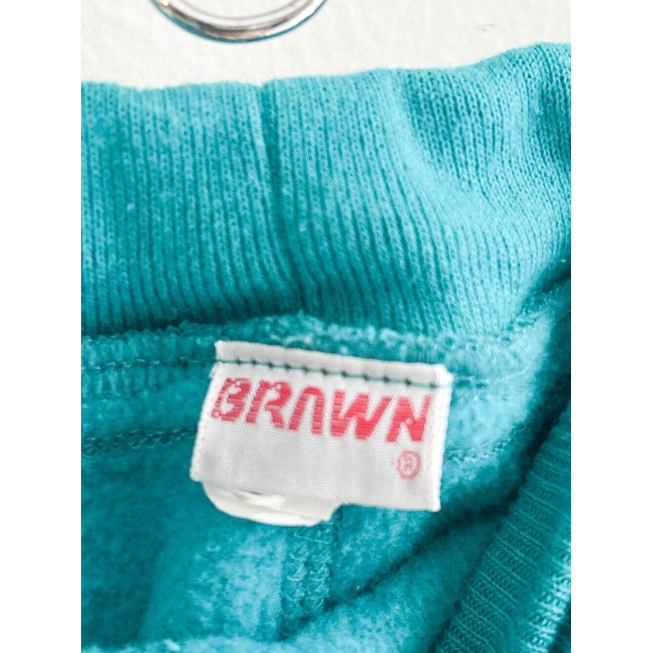 Vintage BRAWN Teal Athletic Dolphin Shorts 70s 80s Gym Running Track Sweatshorts