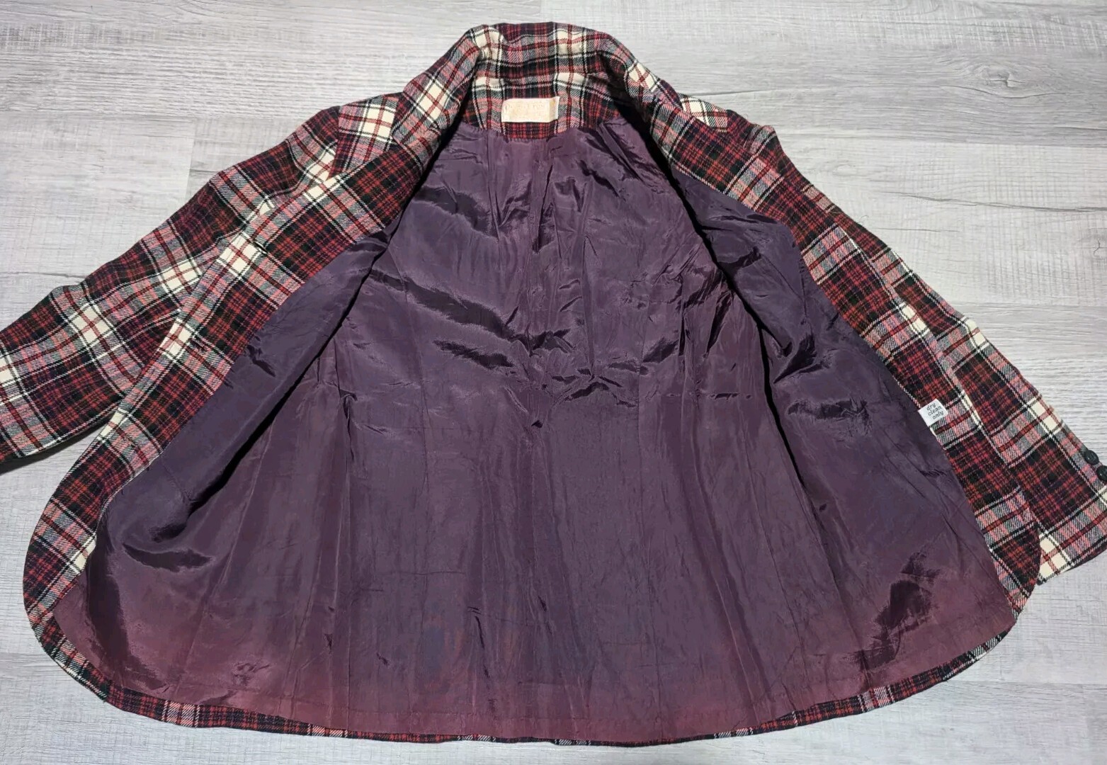 Vintage Pendleton Blazer Suit Jacket Plaid Virgin Wool Women&rsquo;s Sz 12