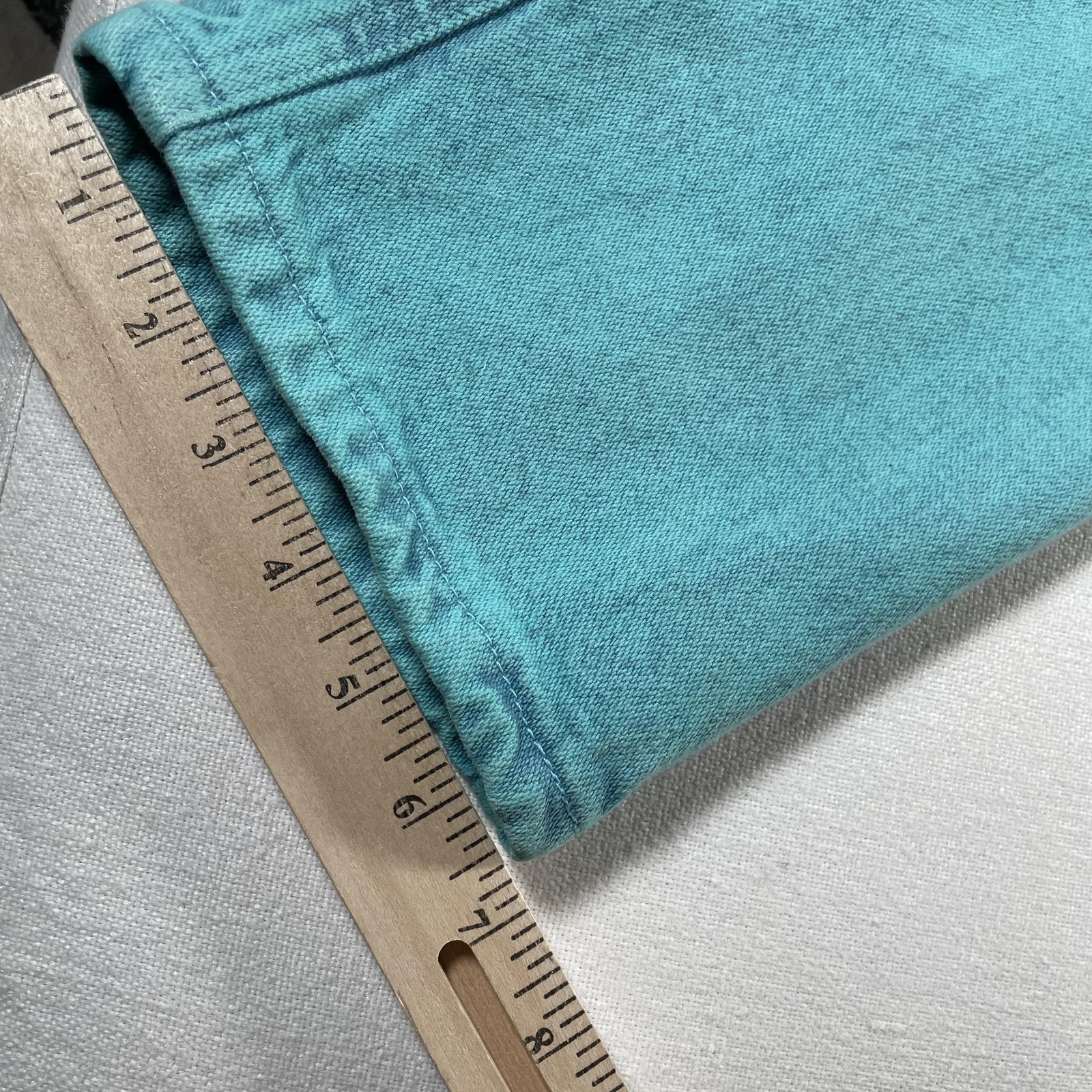 Wrangler Jeans Womens 25×36 High Rise Aqua Blue Straight Denim Made USA MA201-04