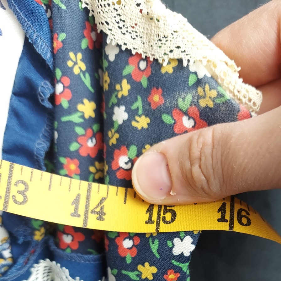 1970&rsquo;s Da AlCa Lacey Ruffled Floral Cottagecore Dress Size 9-10