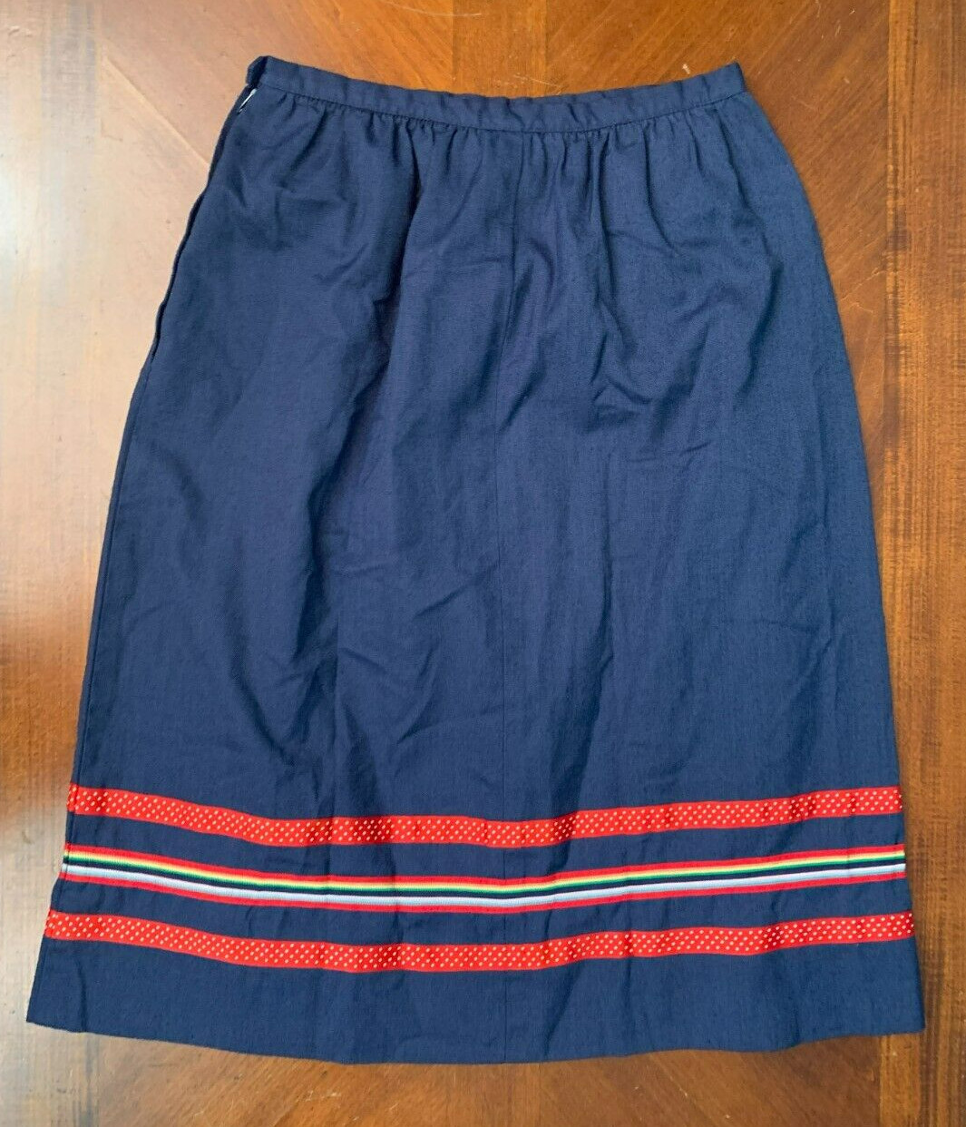 Vintage Summit Sportswear Side Button & Zip Skirt – 24&Prime; Waist Fits Like XS, Blue