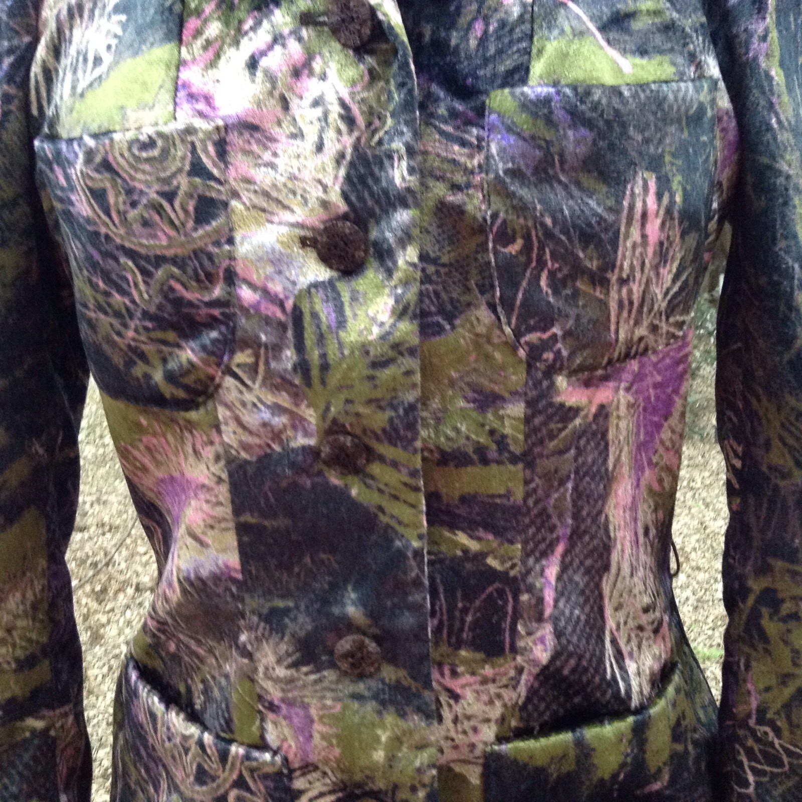 VTG Christian Lacroix Multicolor Button Jacket Sz M? Sz 36 Art Designer Y2K