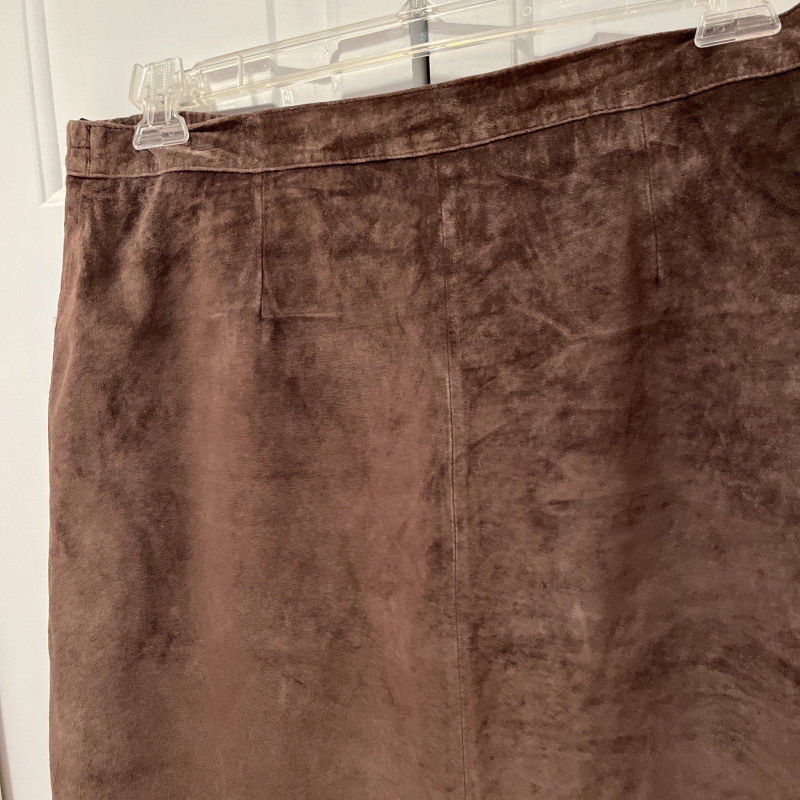 💝💐💕Stan Herman Studio Maxi Skirt Wm-16 Elegant Taupe Suede Lined EUC Read*