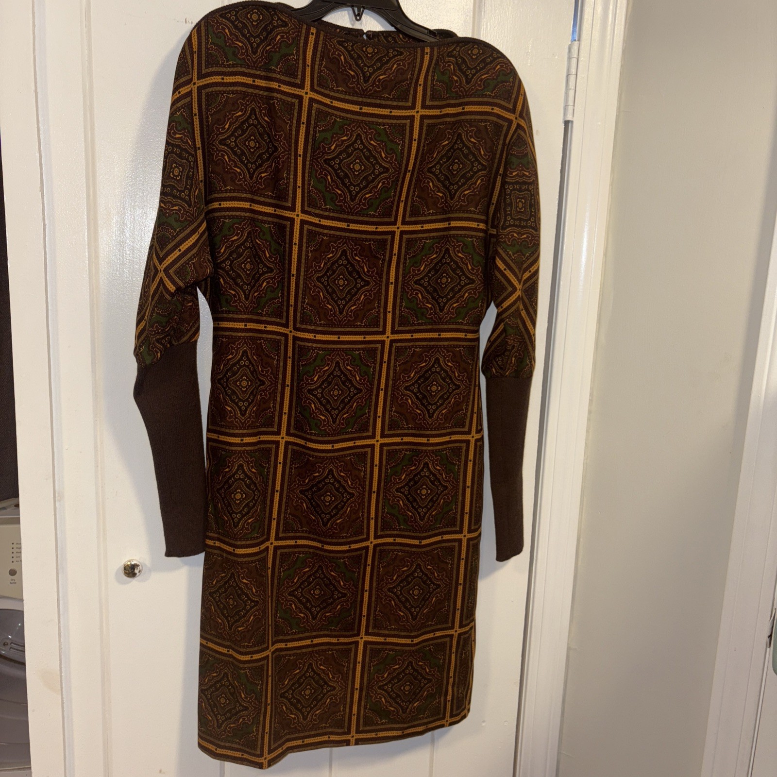 Vintage Wool Hanae Mori Women&rsquo;s Dress Sz 12 Retro Grannycore
