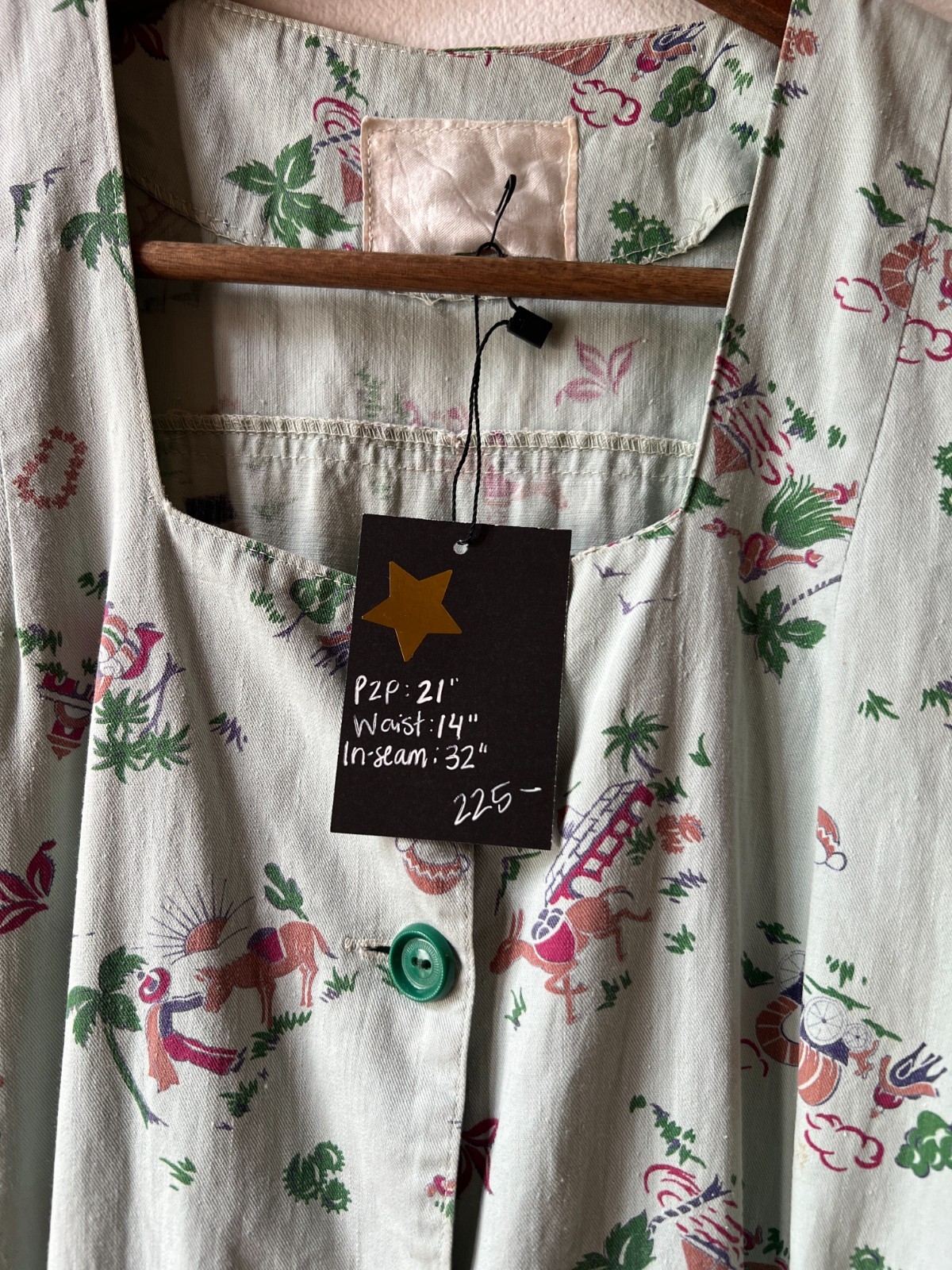 Vintage 1940s Novelty Print PLAYSUIT Romper Jumpsuit – 42x38x31 AR FL