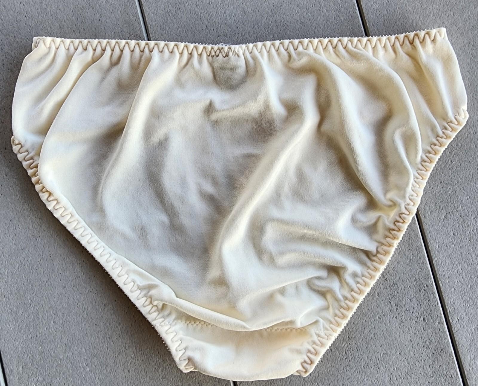 Vintage Vanity Fair Retro Semi Sheer Nylon Lace Bikini Panties Size S Hi-Cut
