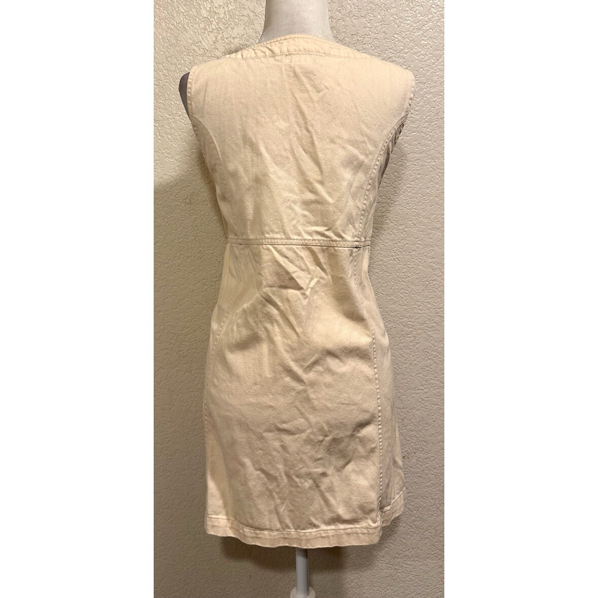 Cherokee Vintage 90s Yellow Denim Button Tank Dress Womens XL