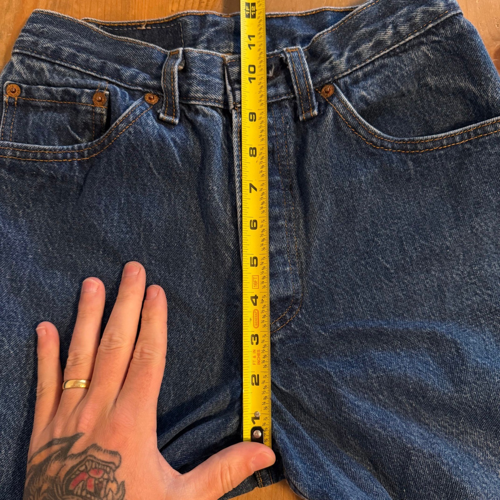 Vintage Levis 26501 501xx Jeans 25×29 High Waist Straight Leg Indigo Made In USA