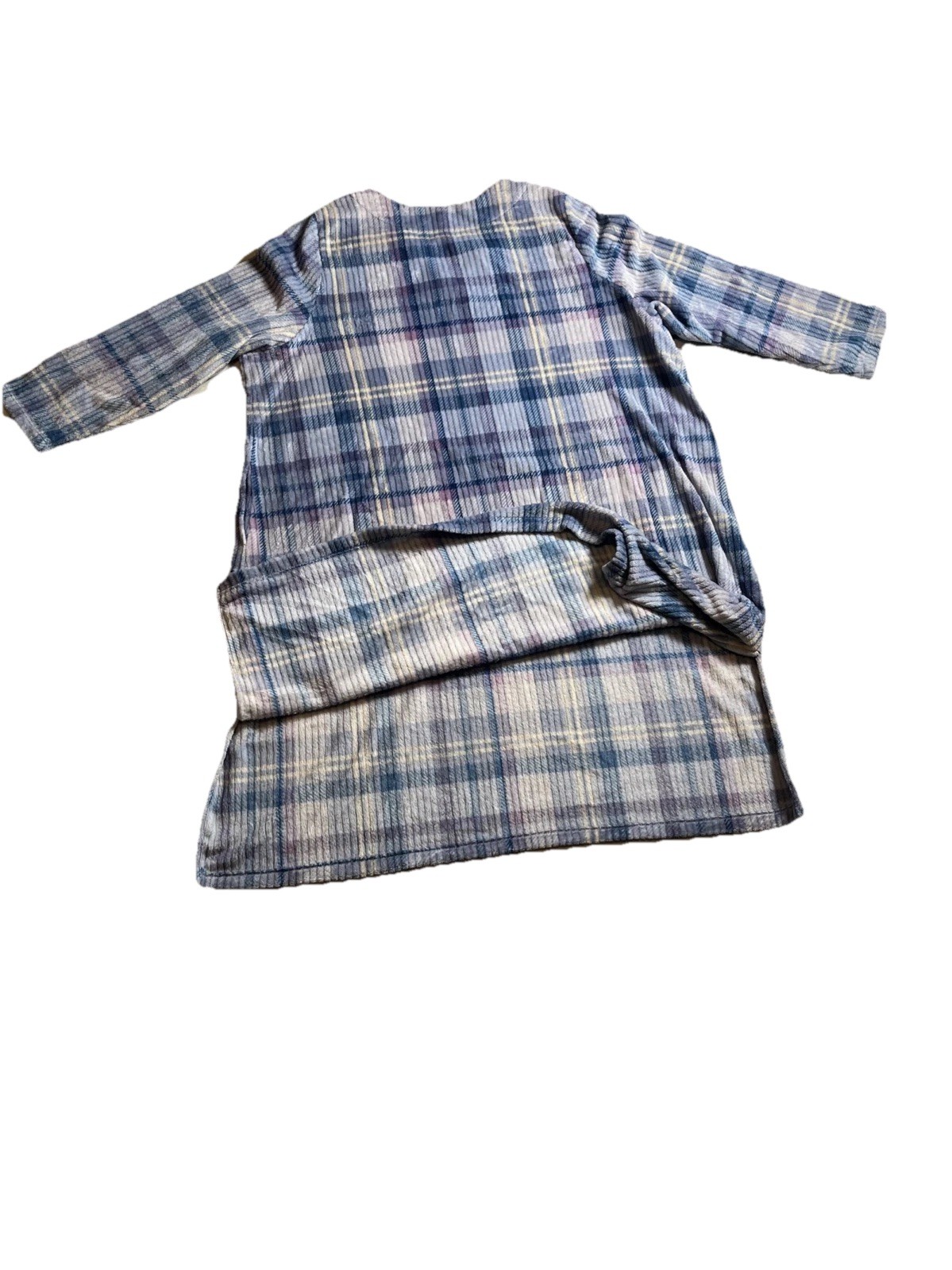 STAN HERMAN Size LARGE Bath Robe Housecoat Lounger Plaid Poly Sz3XL
