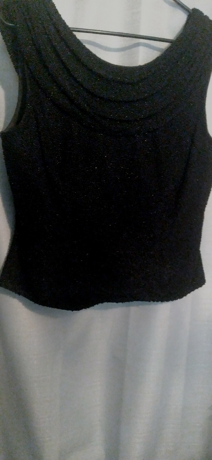 Andretta Donatello Beaded Sleeveless Silk Blouse – Large