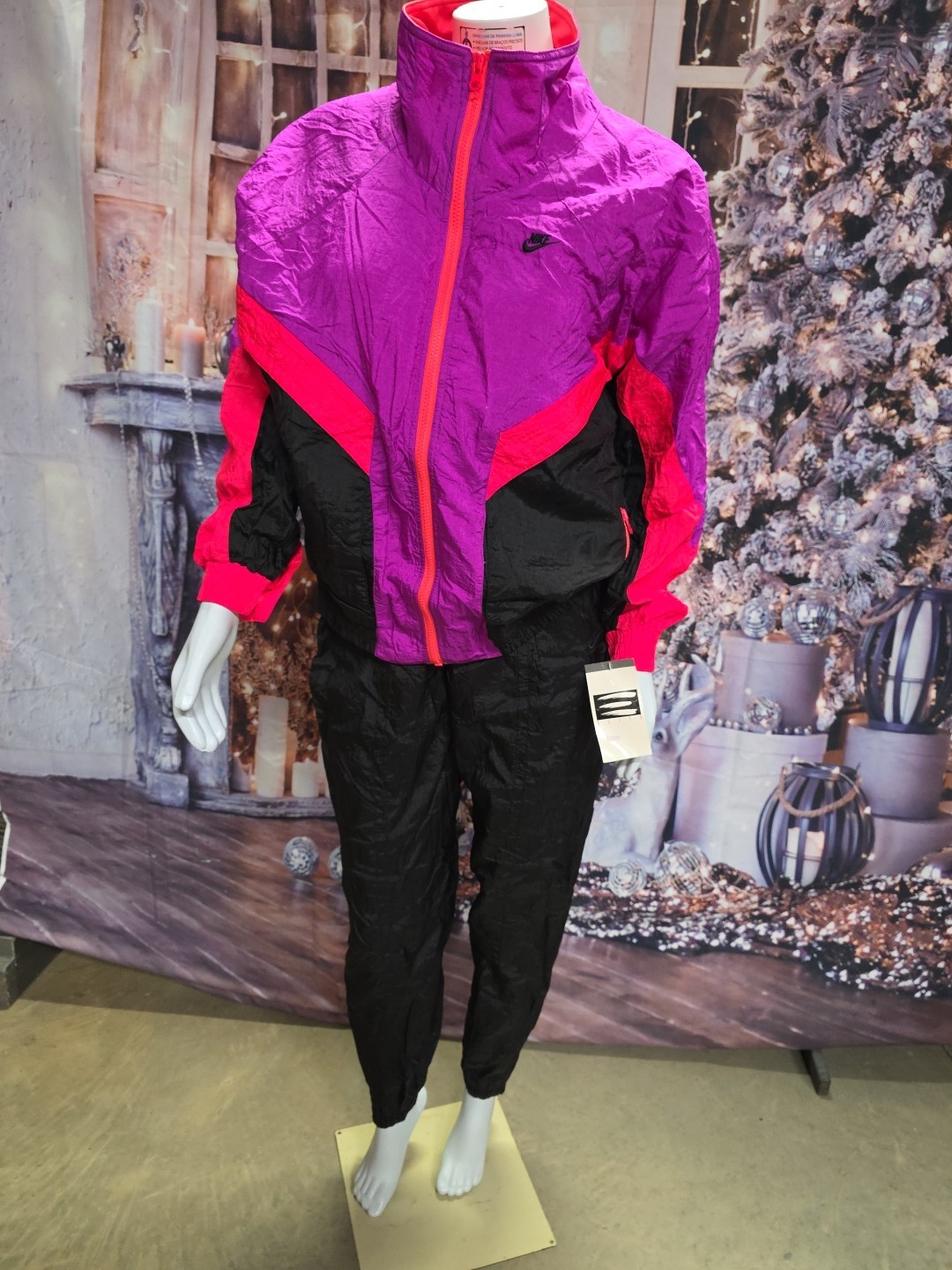 Vintage Nike 80s Neon Colorblock Jacket and Pants Track Suit Size Large New/tag