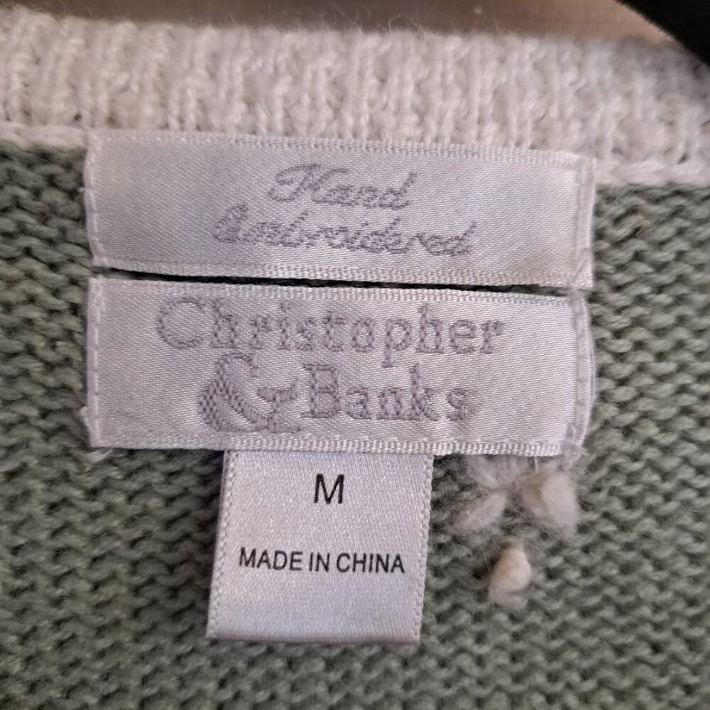 Christopher and Banks Hand embroidered VINTAGE polar bear sweater Women&rsquo;s Medium
