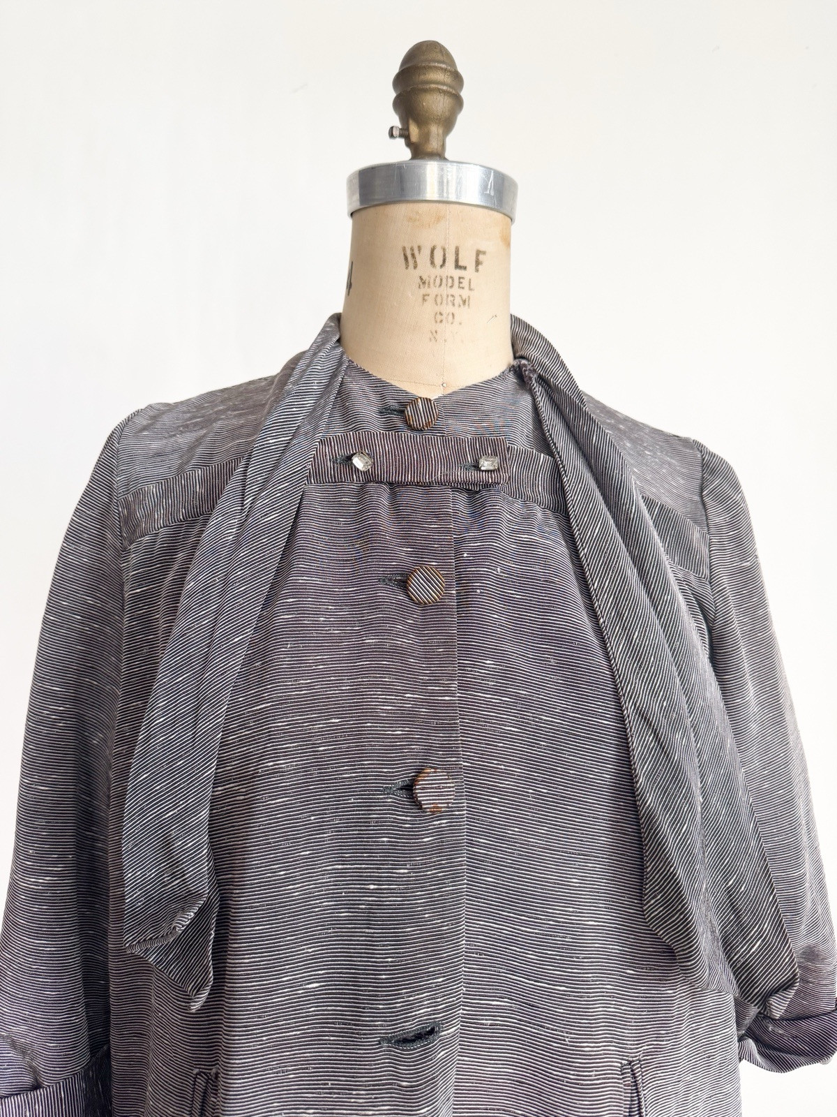 Vintage 1950s Welcome Stranger Maternity Jacket Top Navy Faille M