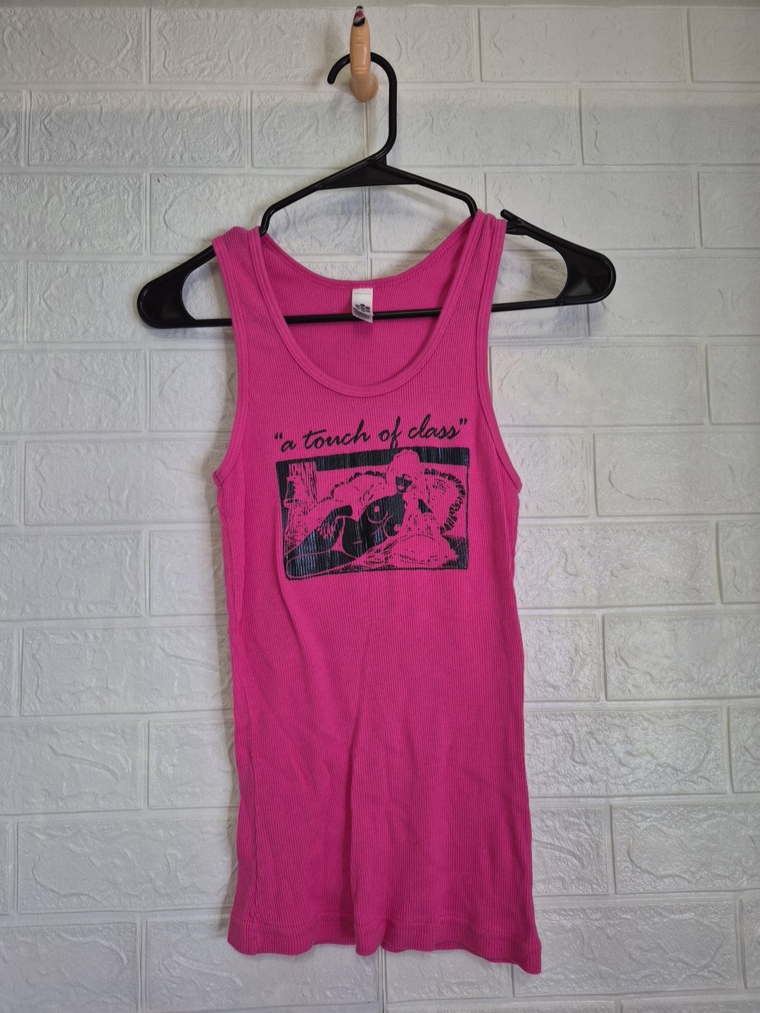 Vintage Barbiecore American Apparel Y2K A Touch of Class Graphic Tank Size M