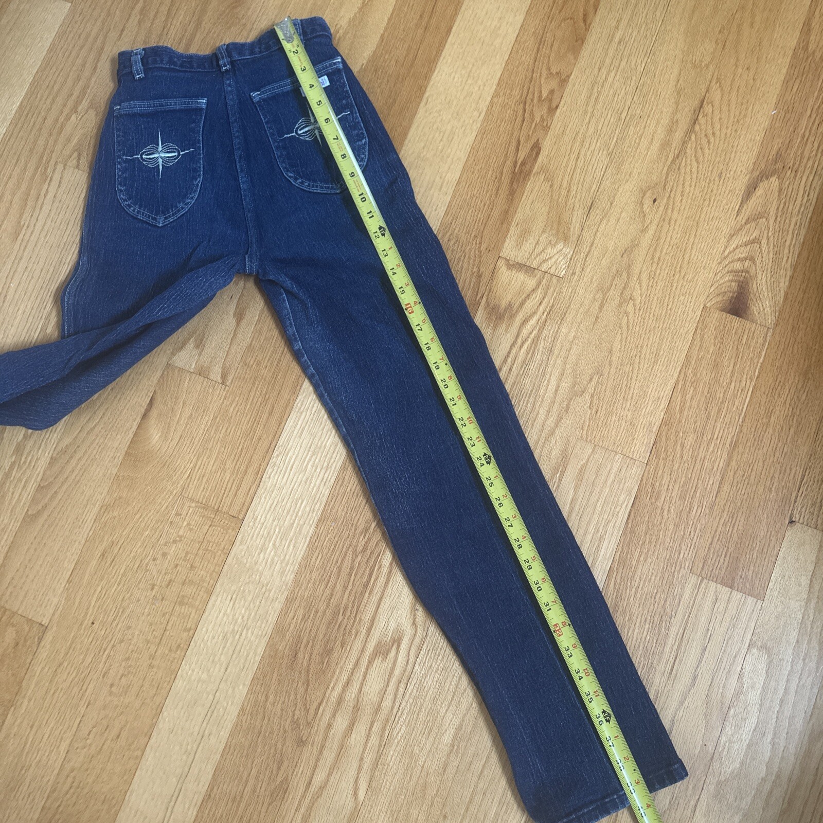 Vintage 1980&rsquo;s Pizzazz Jeans Womens SM High Waist Embroidered Stretch Paris NY