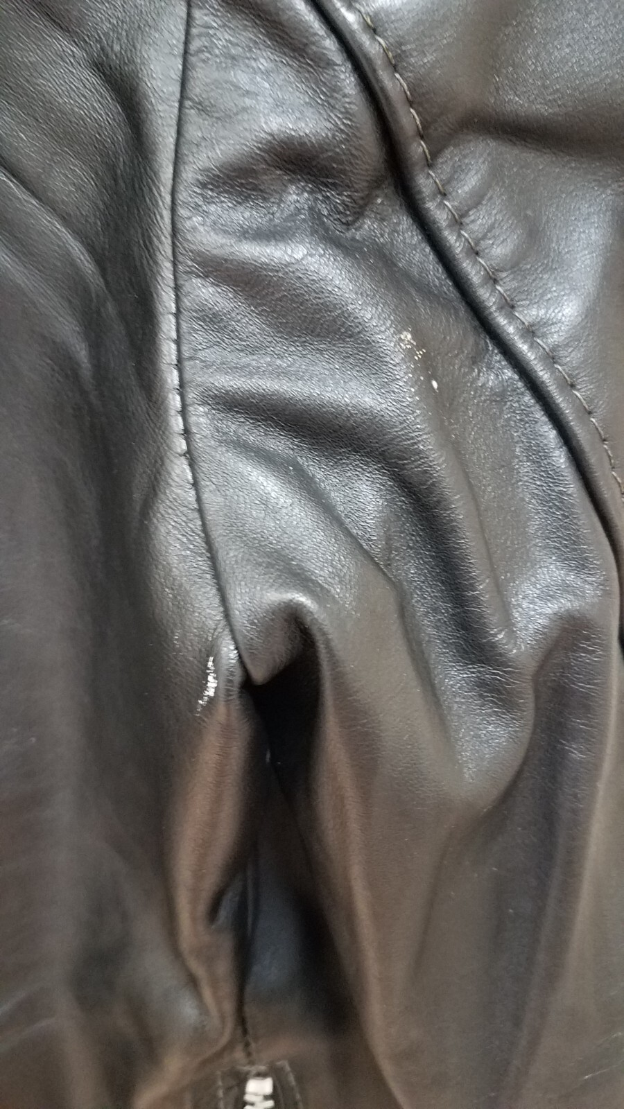 Vtg 80s Brooks Cafe Biker Leather Jacket Black Sz 32 EUC! NO Fur Liner!