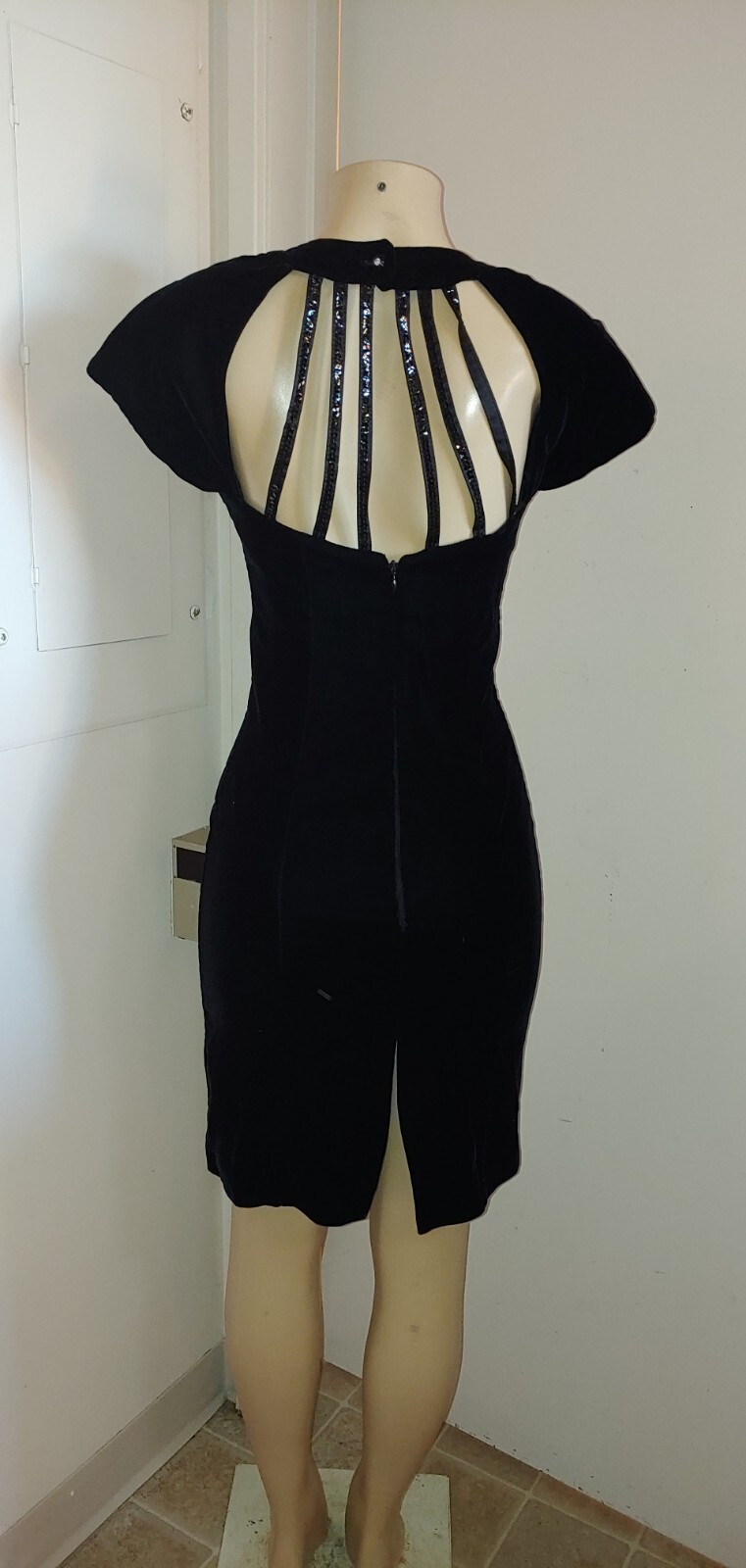 Vintage vampire Mistress Velvet Sequin 90s Dress Limited Edition