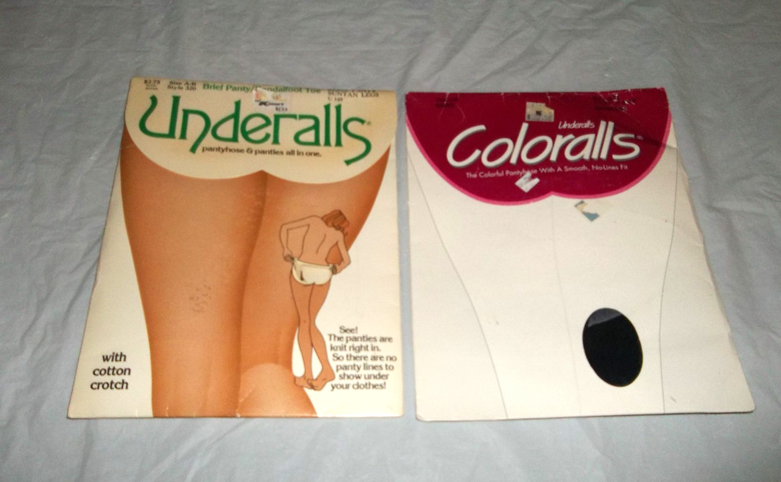 Pack of Two Pantyhos~Underalls Size A-B Suntan~Underalls Coloralls Size A-B Navy