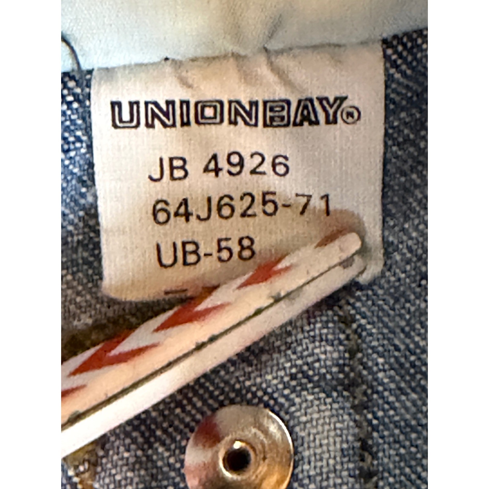 Unionbay Vintage 90s Cinch Back High Rise Wide Leg Denim Jeans Blue 26W