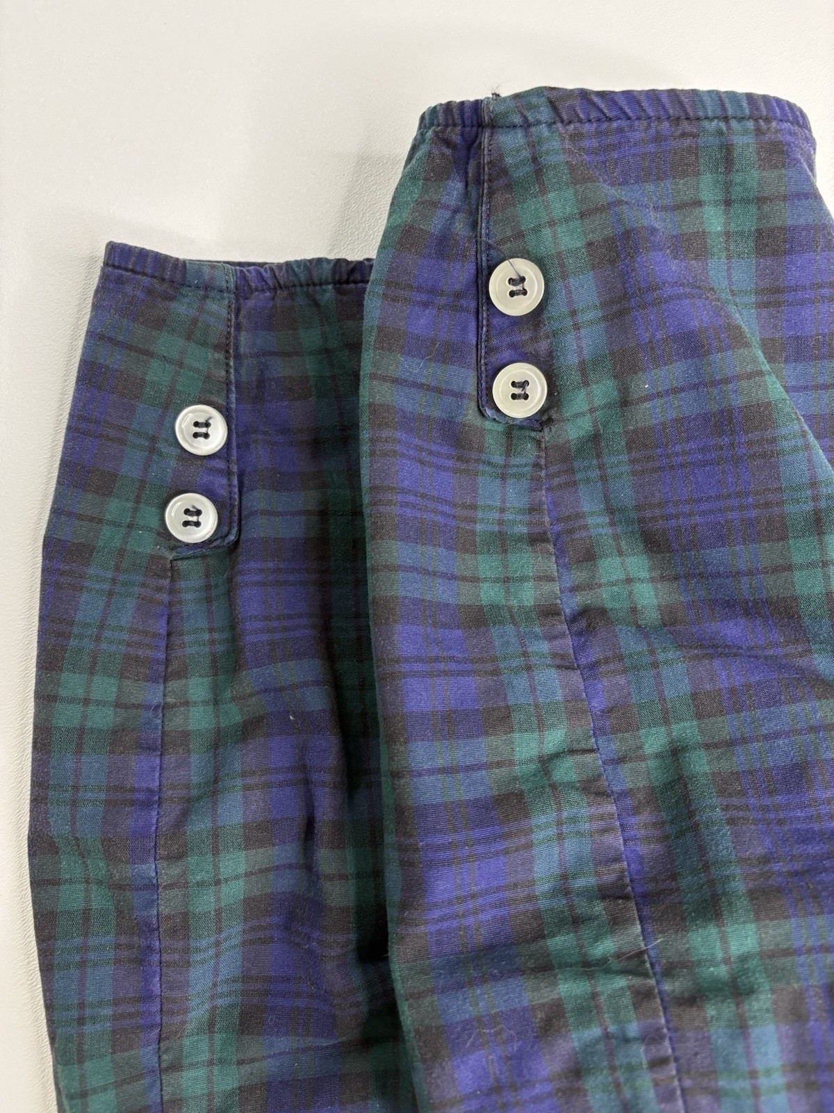 Vintage 1960s Bikini Plaid 2 Piece Swimsuit Sz Small Boy Shorts ILGWU Union Made