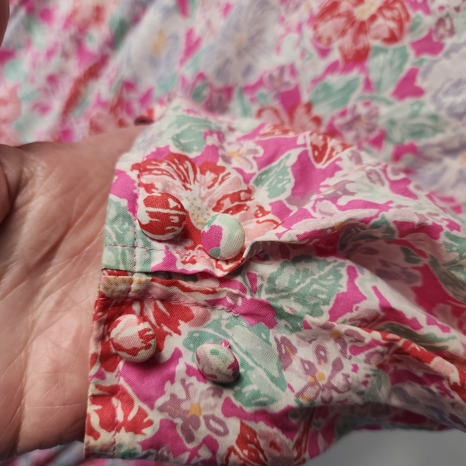 Vintage Laura Ashley Floral Cotton Prairie Midi Dress UK14 US12 Cottagecore GB