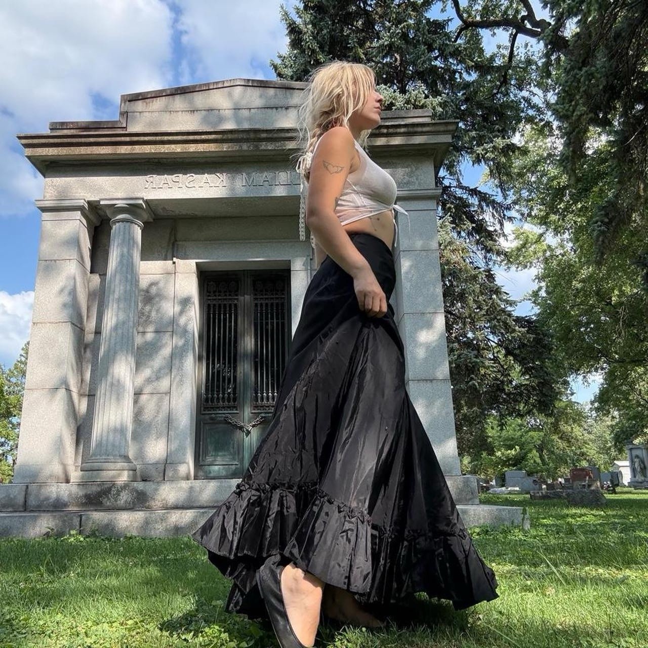 Antique Black Ruffle Petticoat