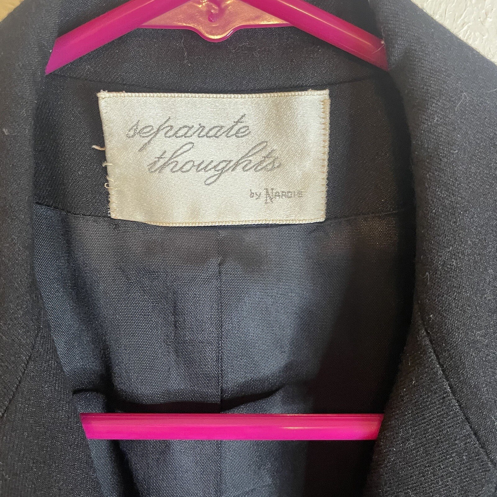 Vintage Womans Black Blazer Separate Thoughts by Nardis size 10