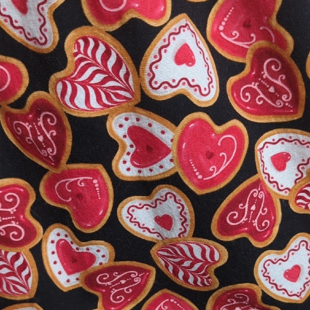 Vtg Style Fervour Modcloth Heart Cookie Dress Valentine&rsquo;s Day Retro Pinup Med Lg